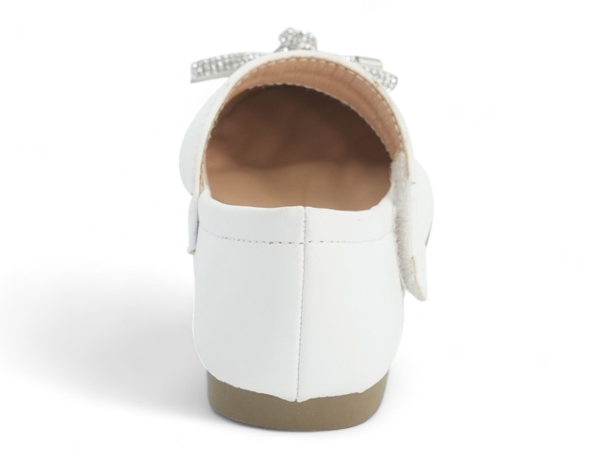 Toddler White Selene Flat