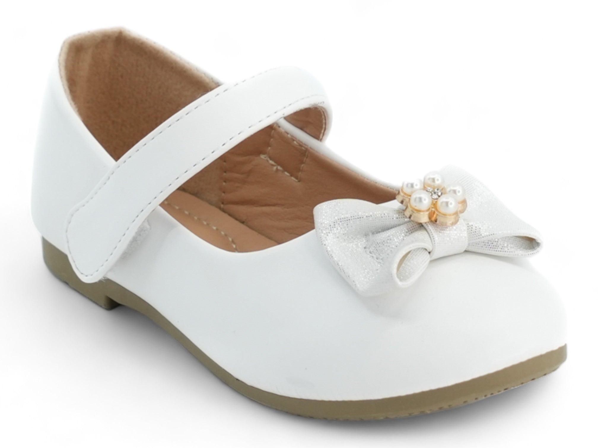 Girls' White Kourtney Flat