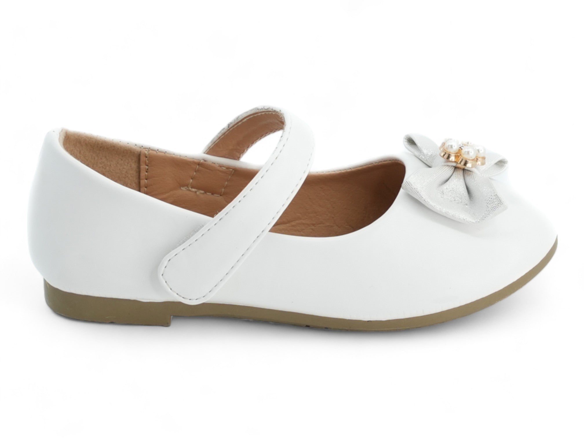 Girls' White Kourtney Flat