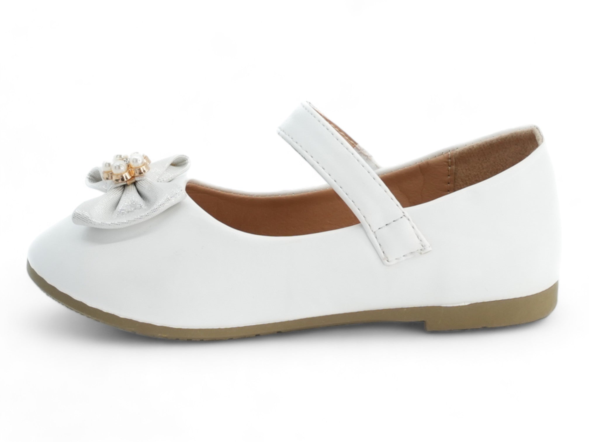 Girls' White Kourtney Flat