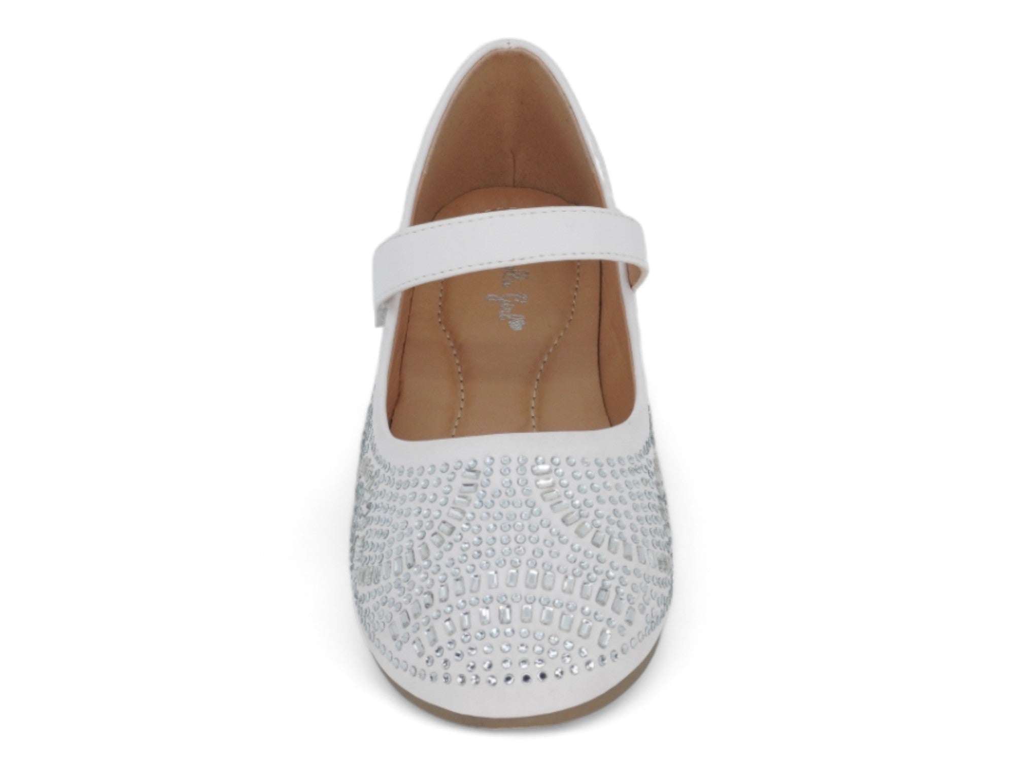 Toddler White Alma Flat