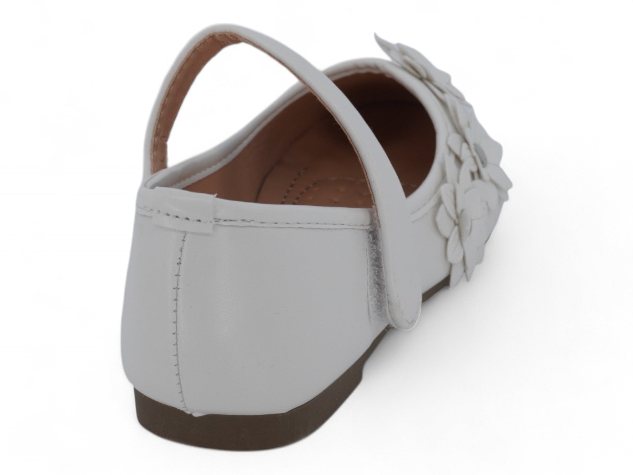 Toddler White Arlet Flat