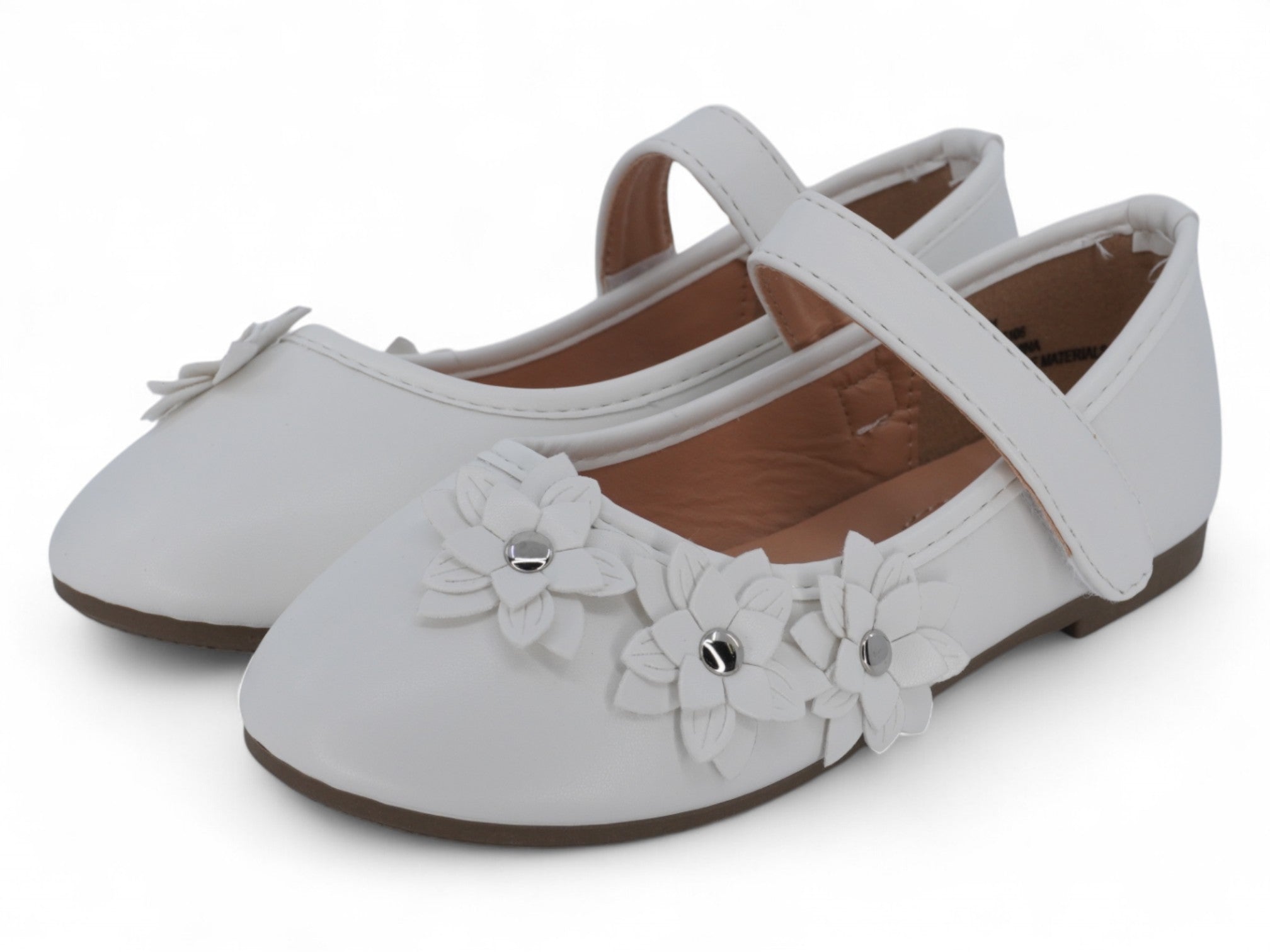 Toddler White Arlet Flat
