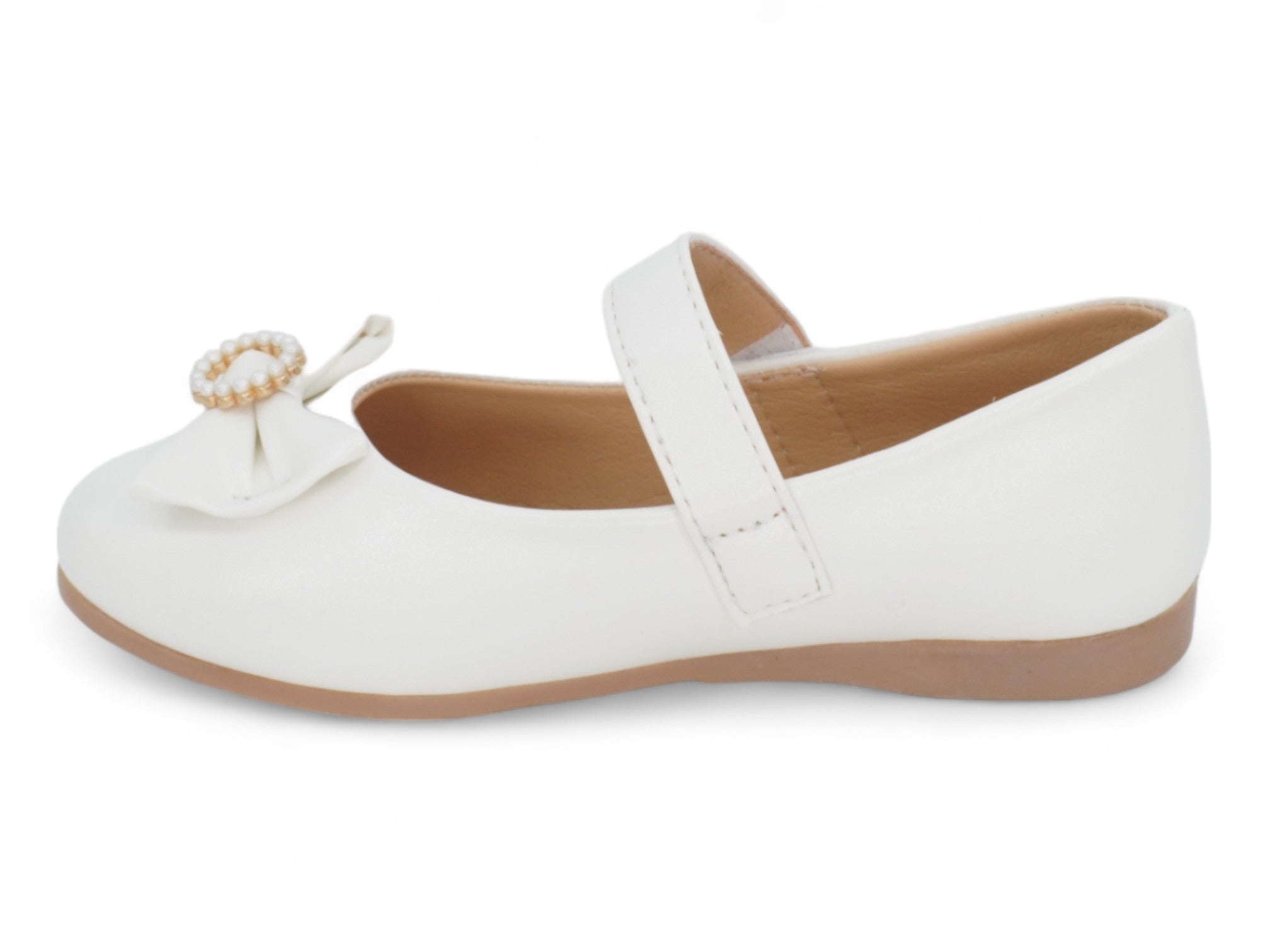 Toddler White Ilana Flat