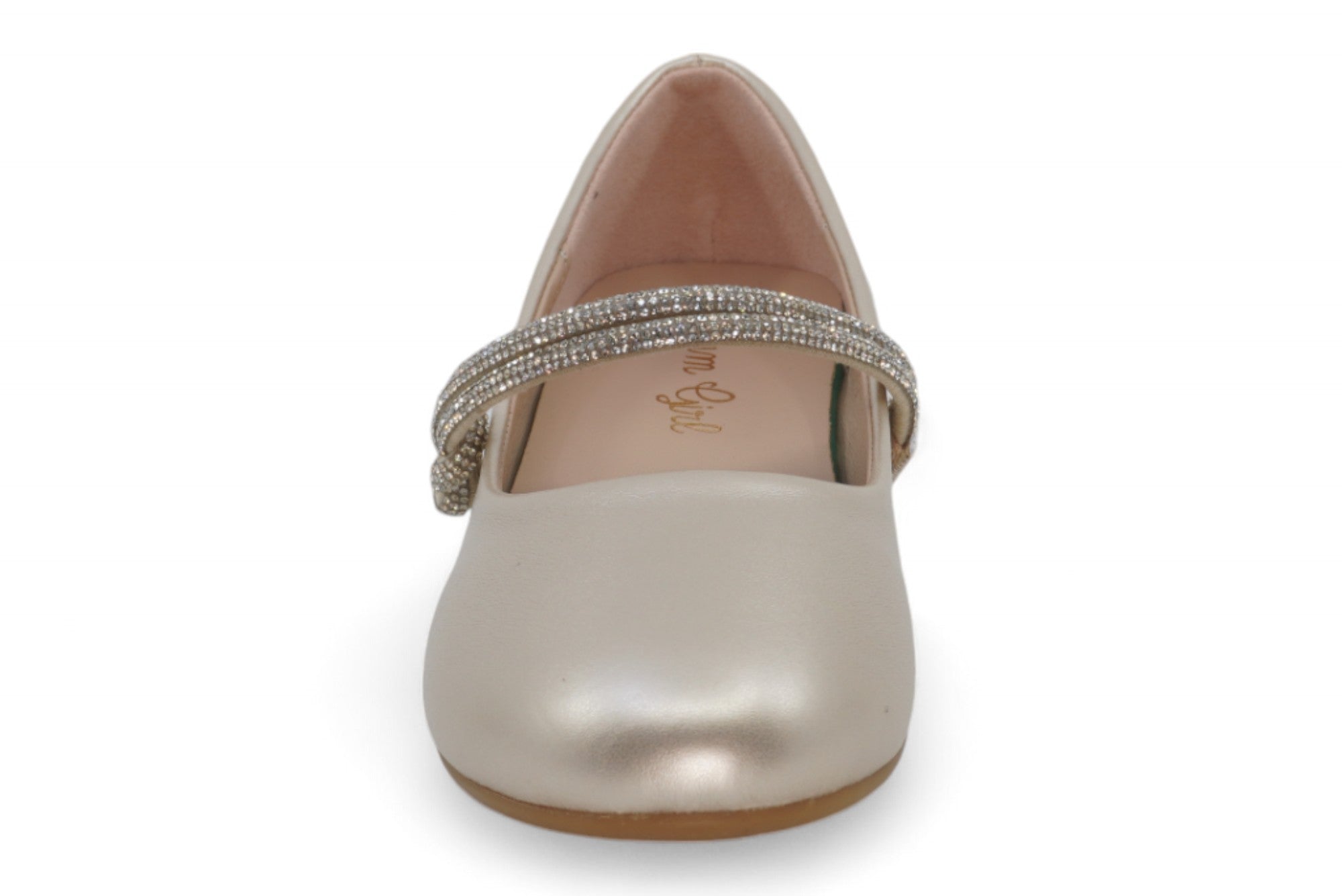 Girls Gold Christiane Flat