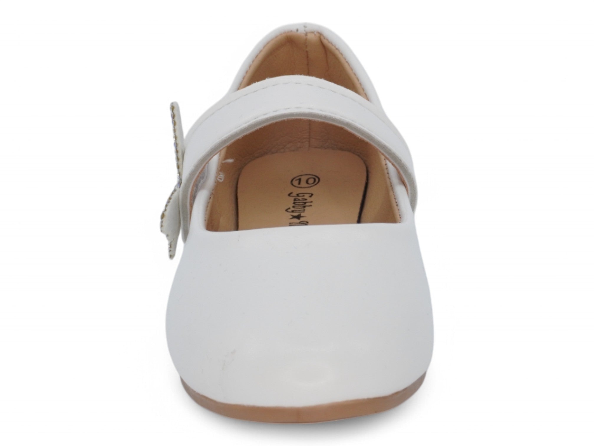 Toddler White Maddie Flat