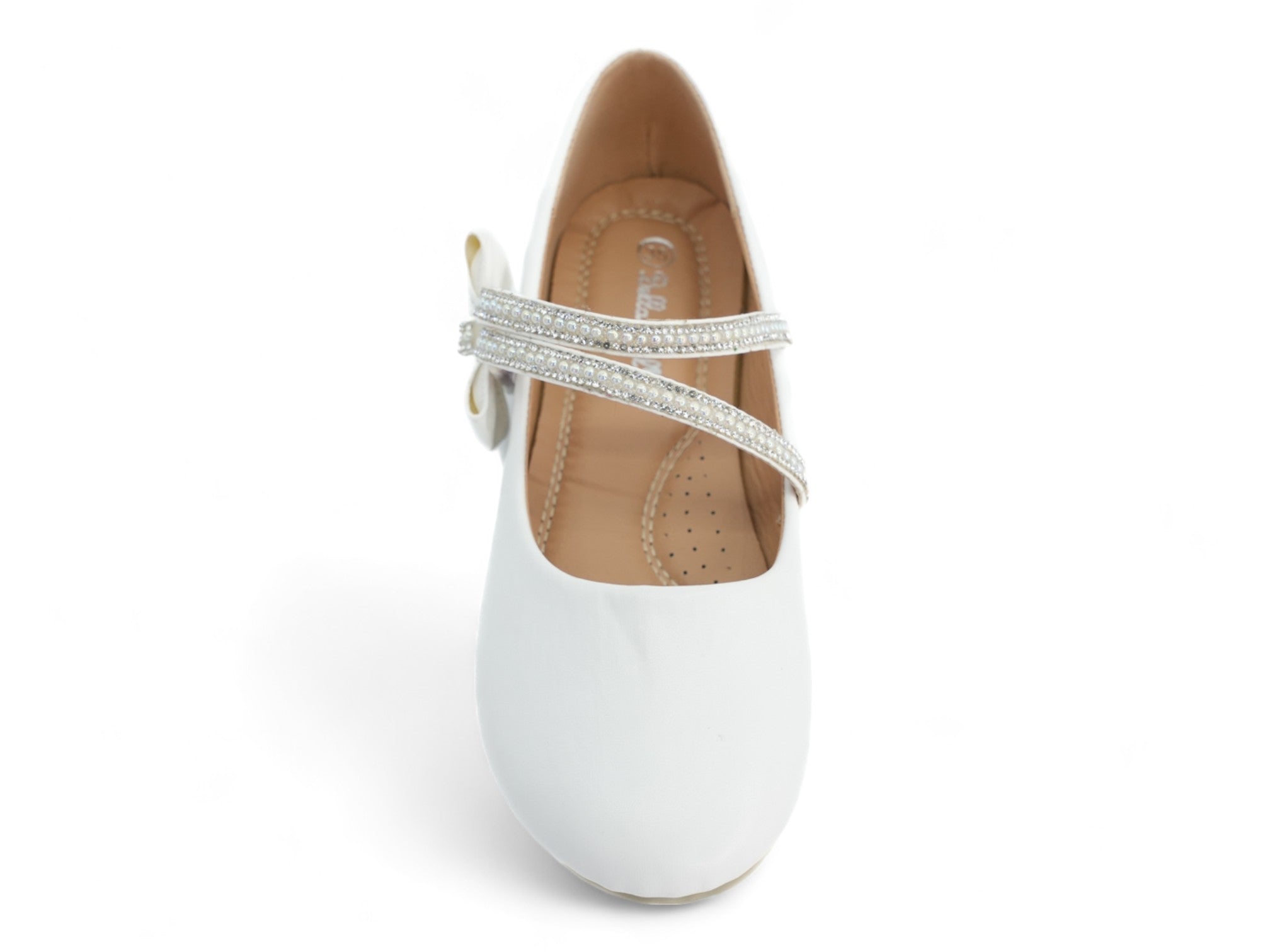 Girls' White Celeste Flat
