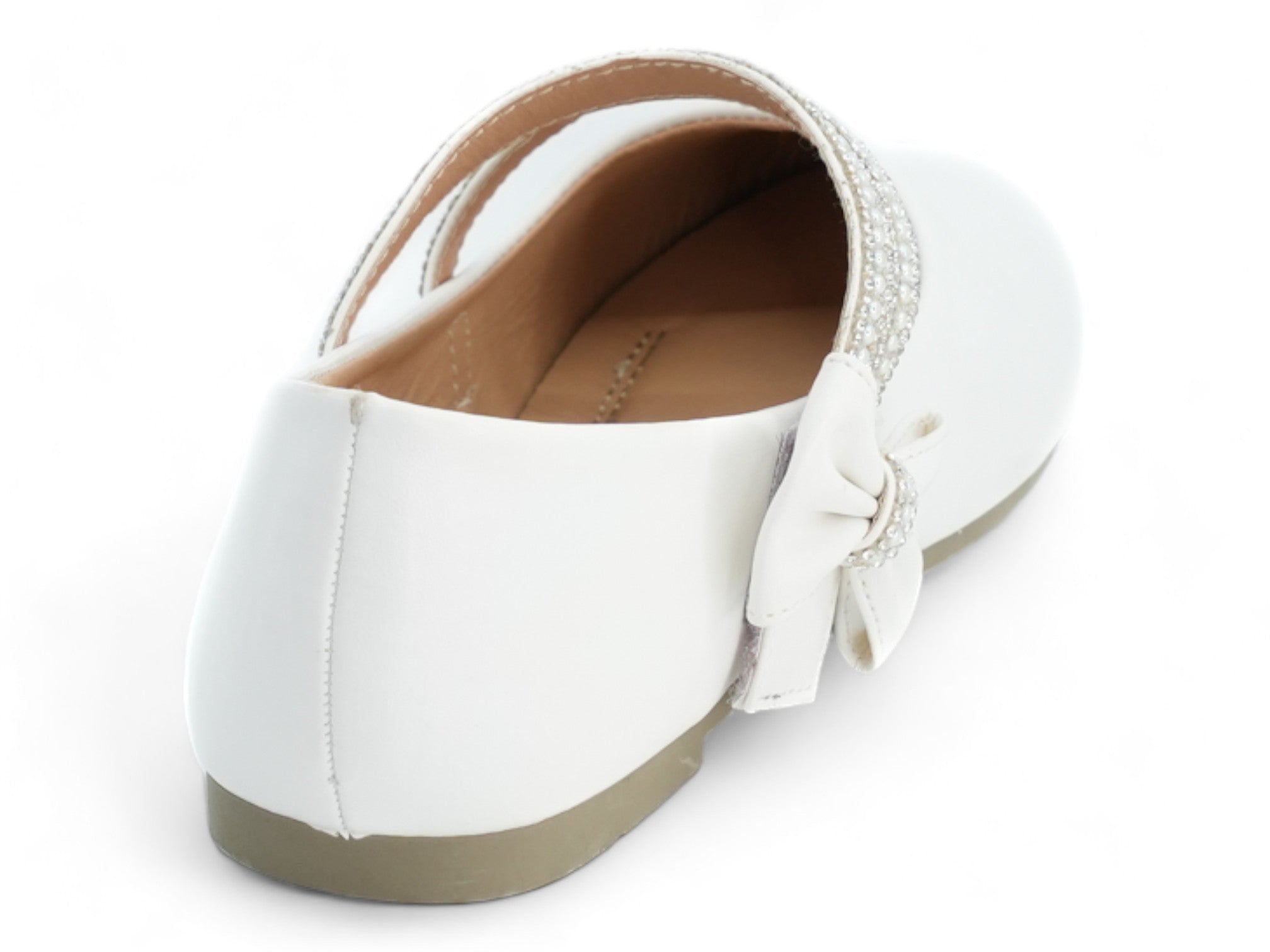 Girls' White Celeste Flat