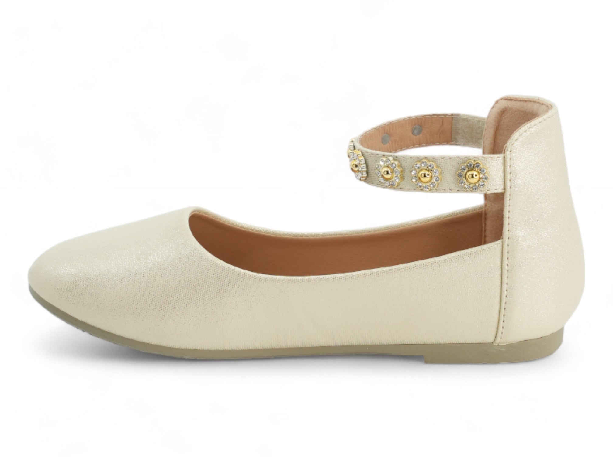 Girls' Champagne Sindi Flat