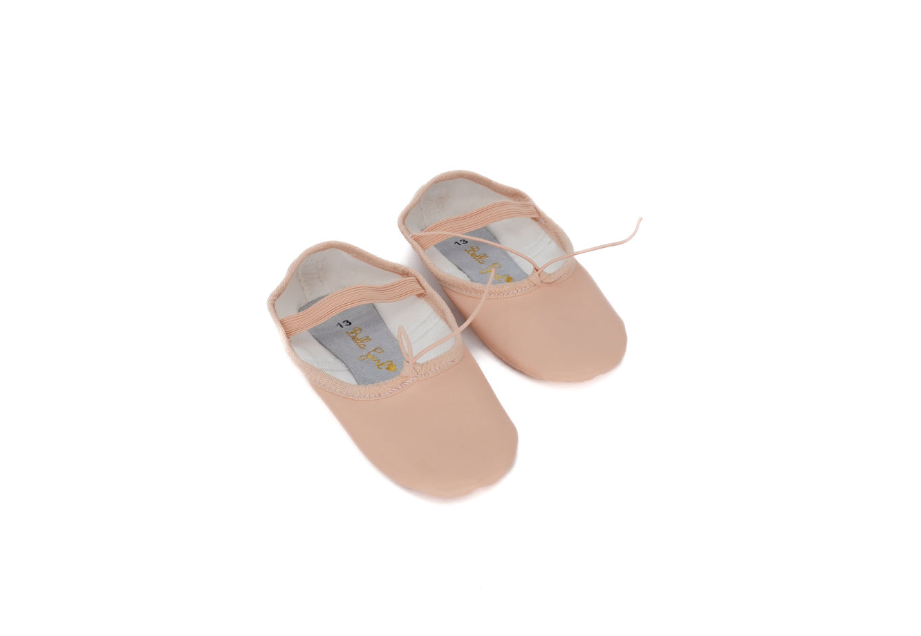 Girls' Nude Vegan Leather Ballerina Shoes