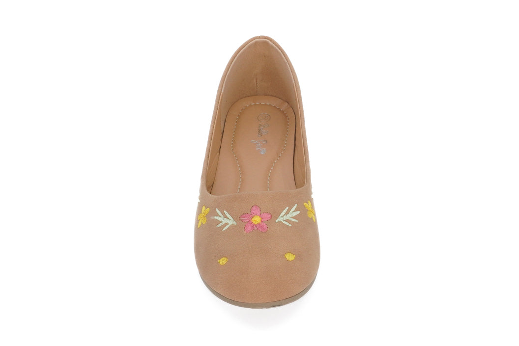 Girls' Tan Florencia Flat