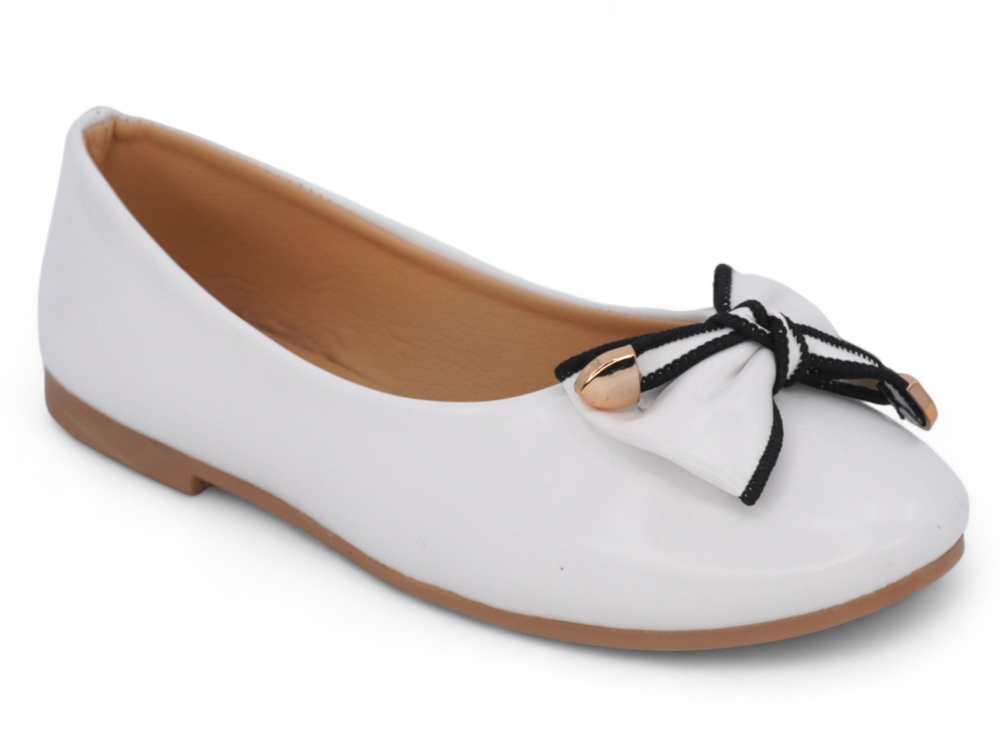 Girls' White Nuria Flat