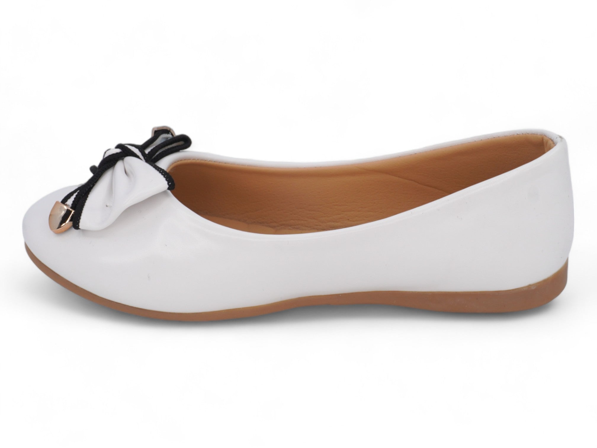 Girls' White Nuria Flat