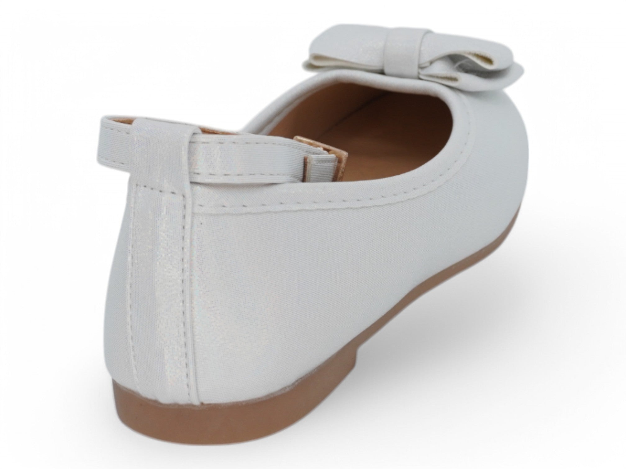 Girls' White Leire Flat