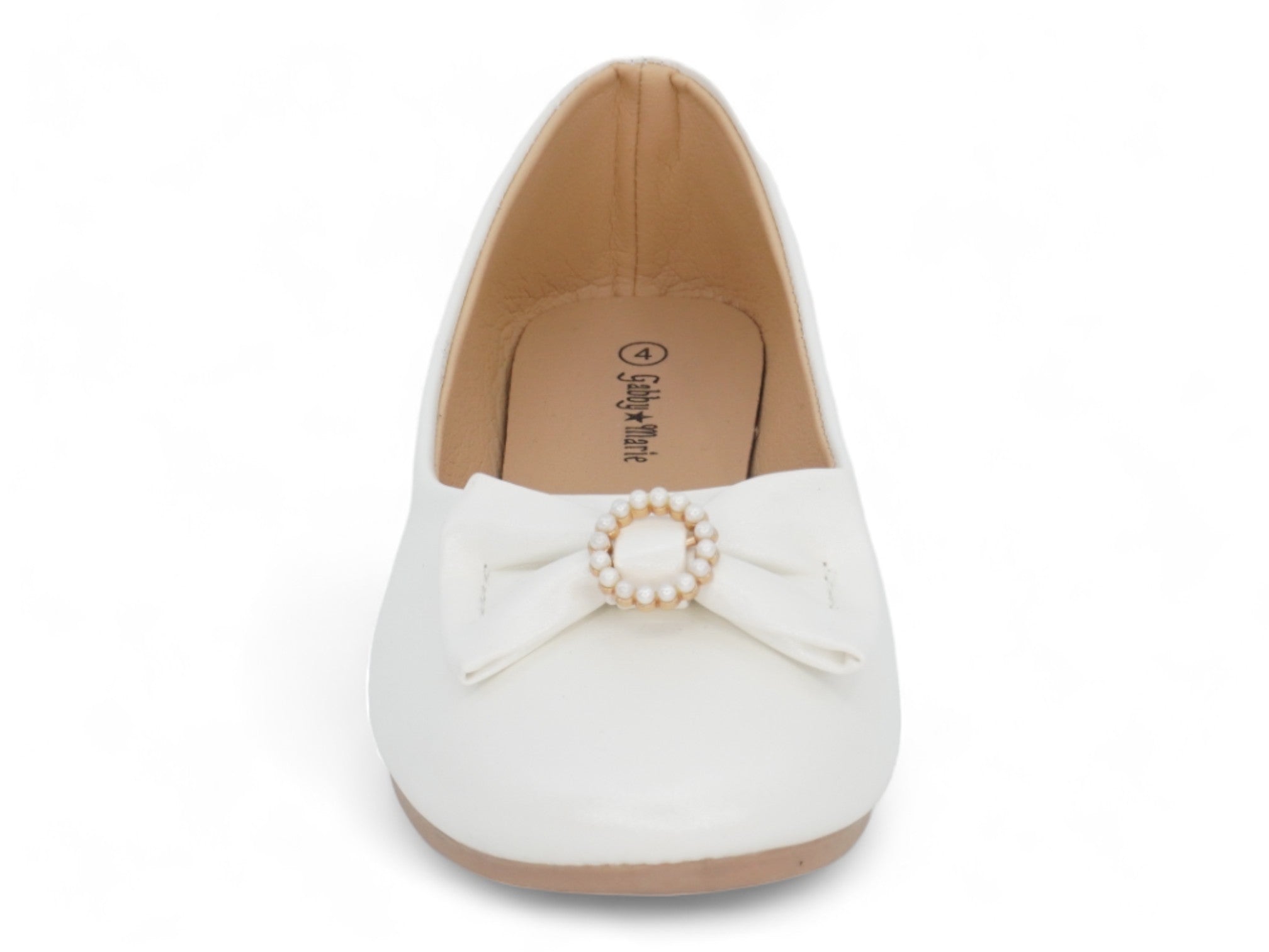 Girls' White Ilana Flat