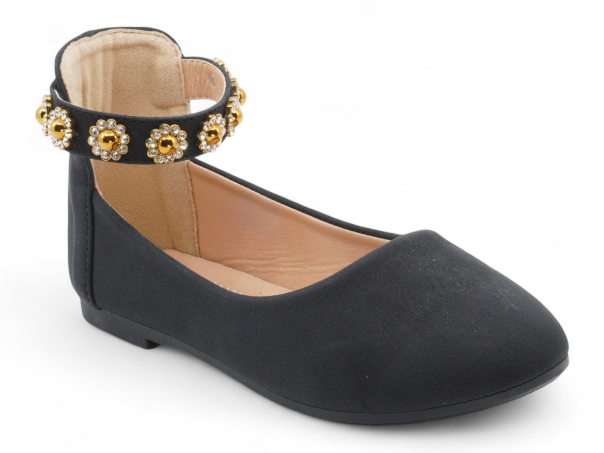 Girls Black Bridget Flat