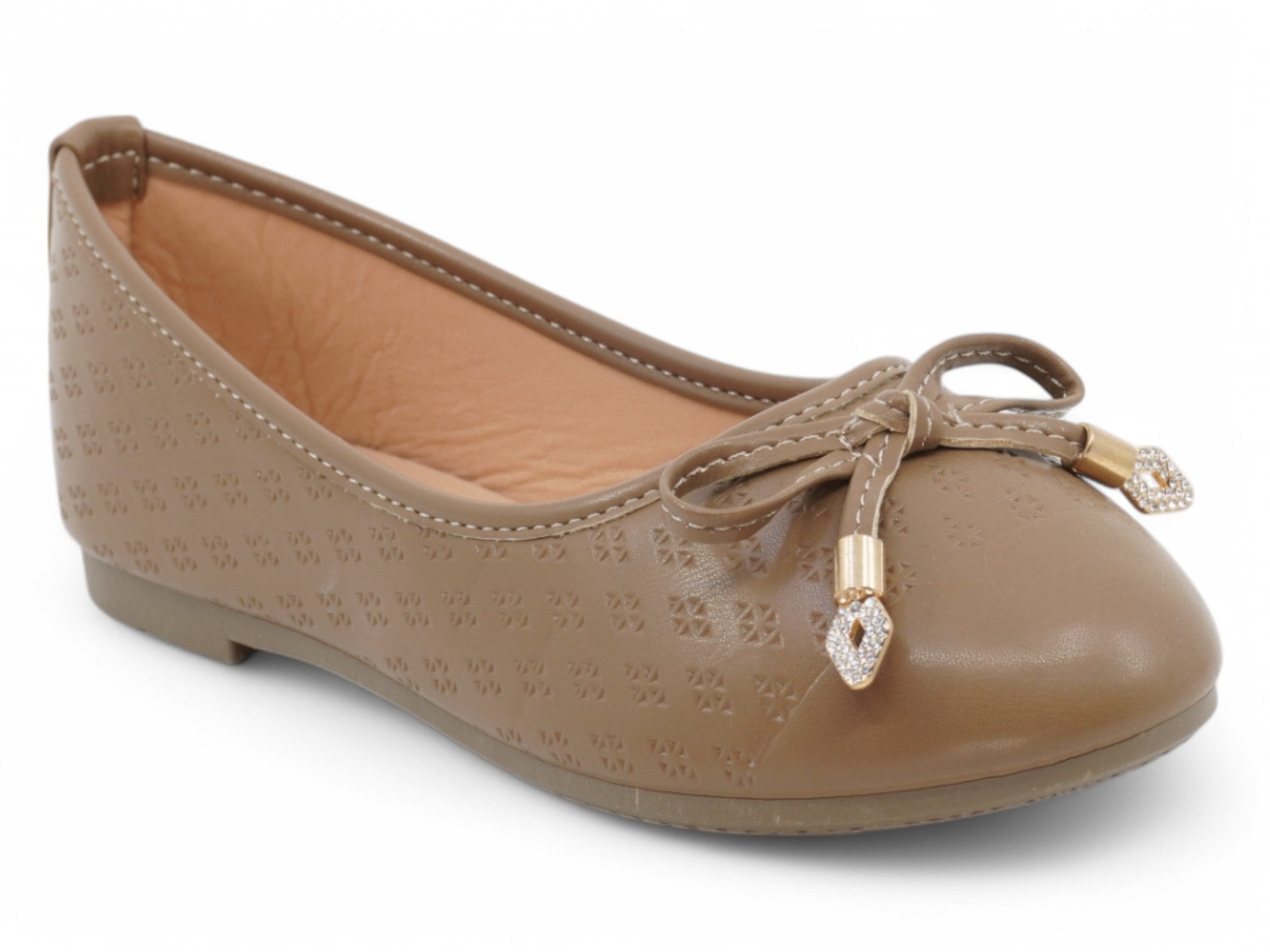 Girls Tan Gracie Flat