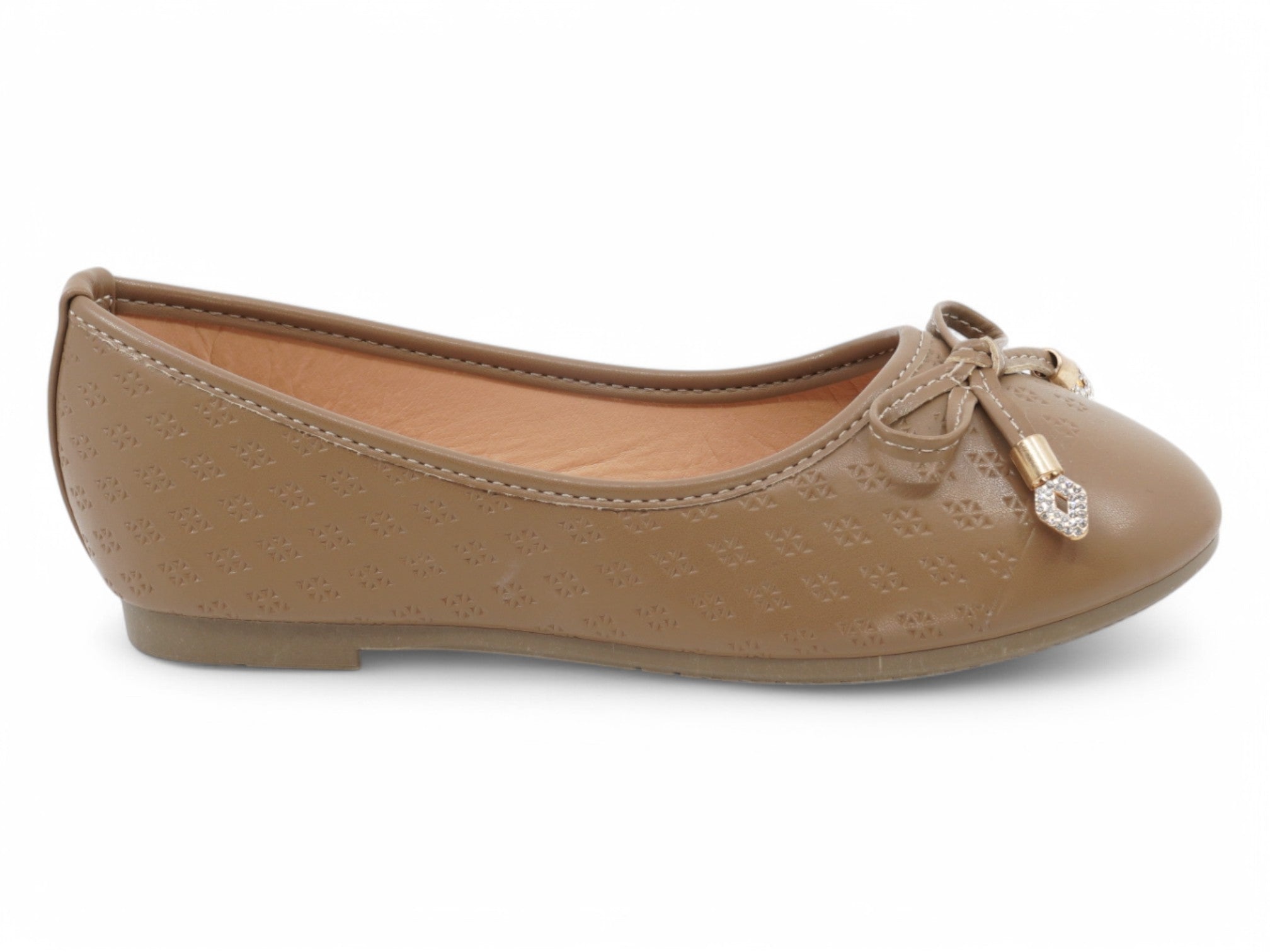 Girls Tan Gracie Flat