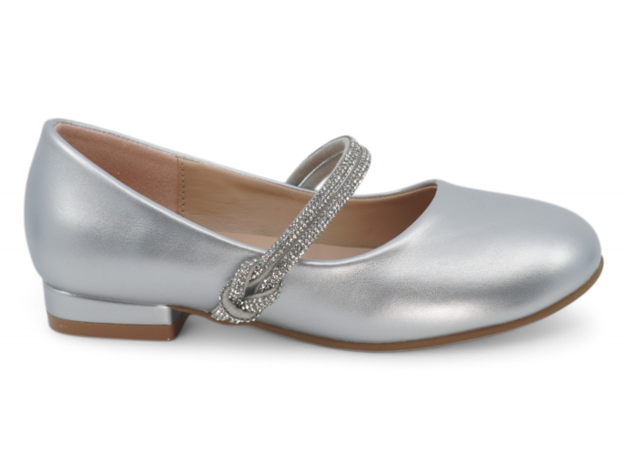 Girls Silver Christiane Flat