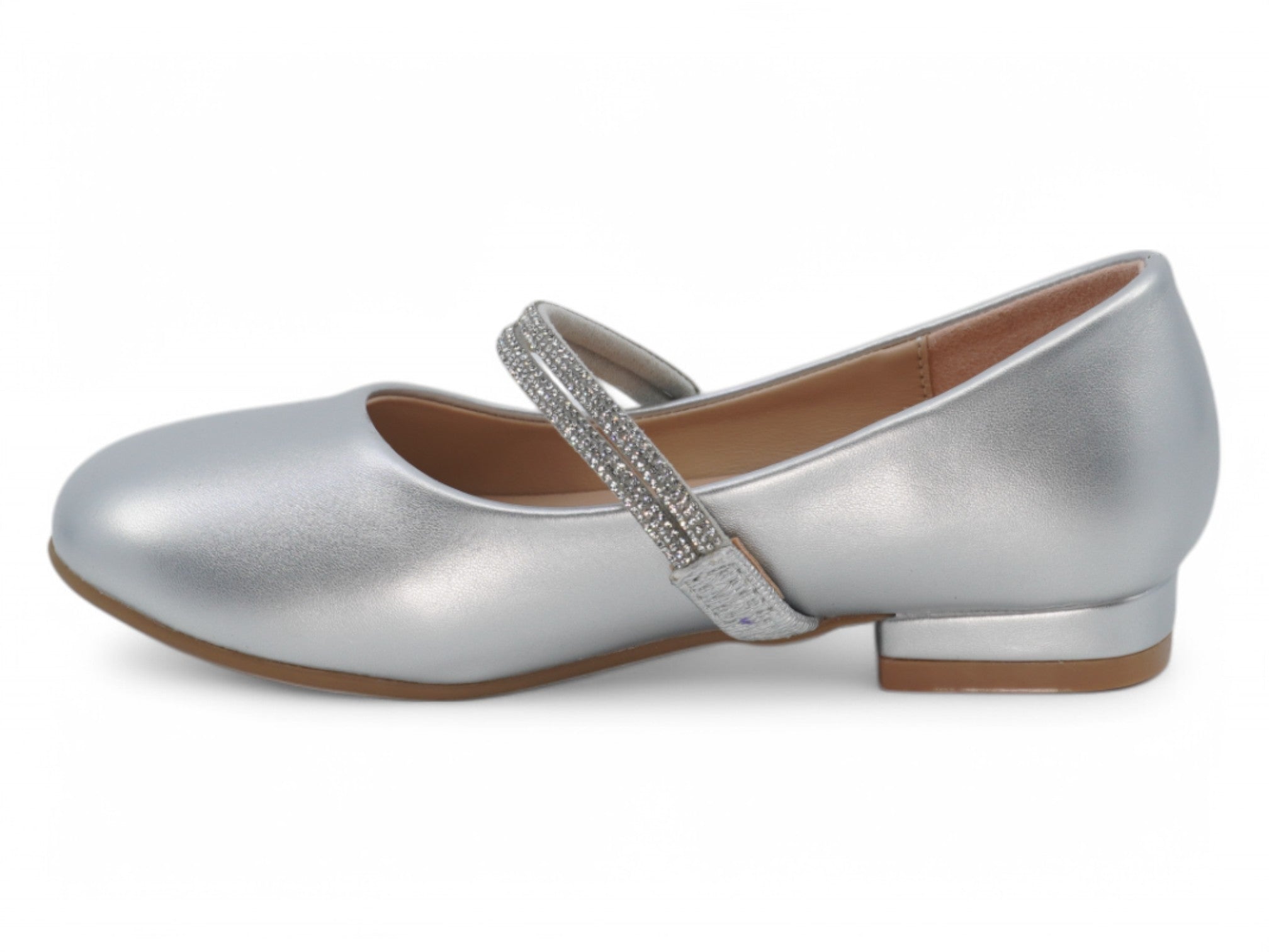 Girls Silver Christiane Flat
