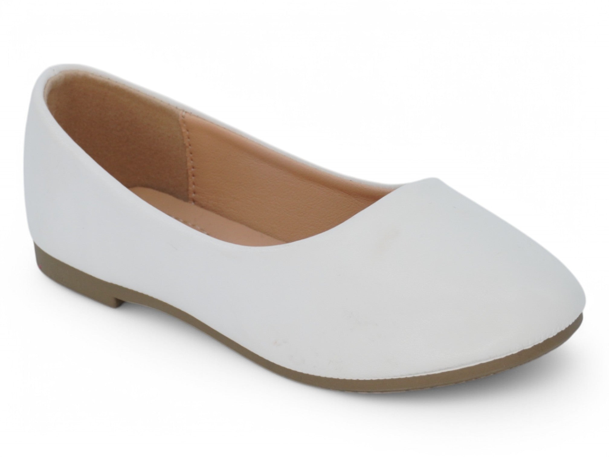 Girls' White Julia Flat