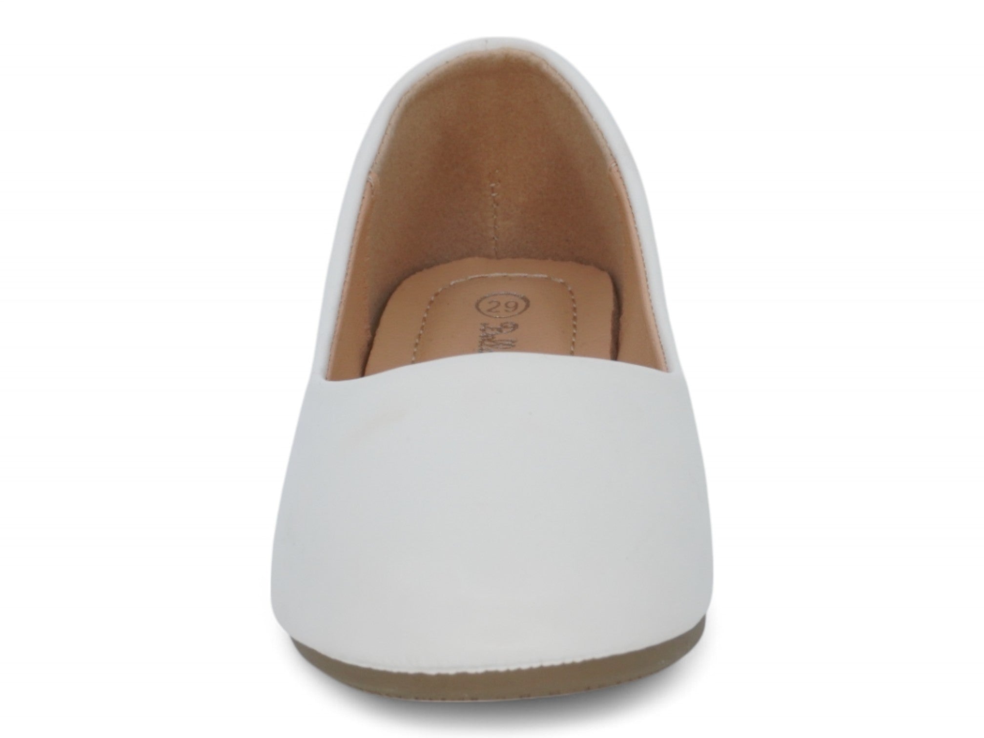 Girls' White Julia Flat
