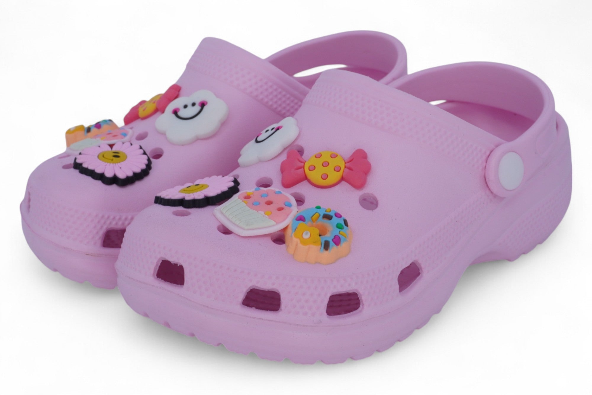 girls-pink-charm-clog