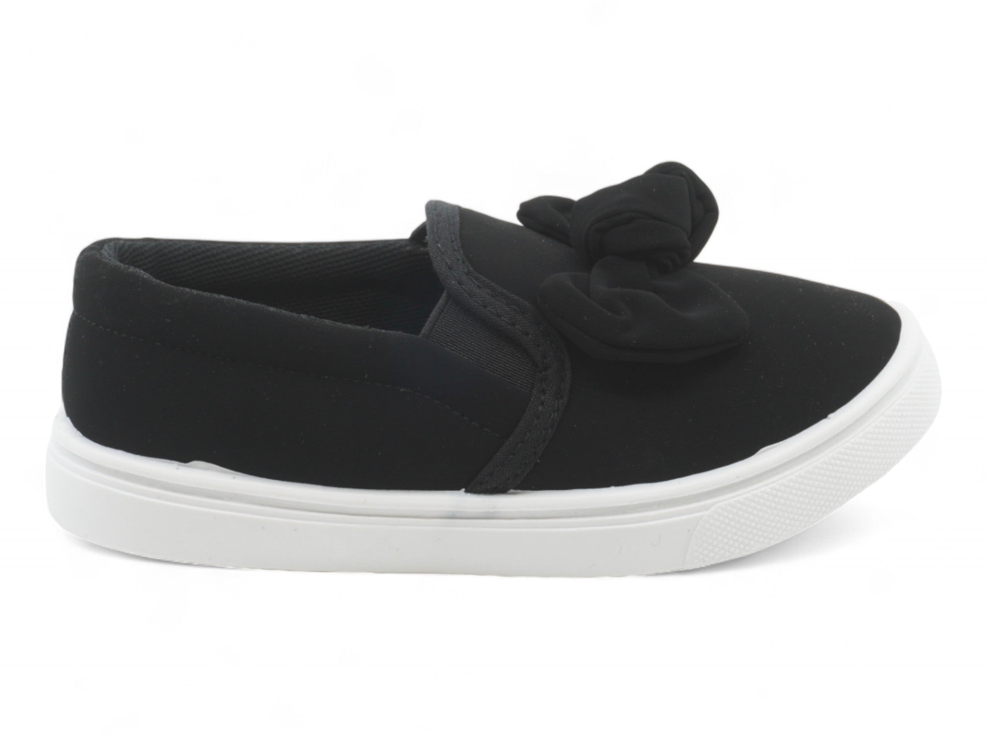 Toddler Black Bow Slip On