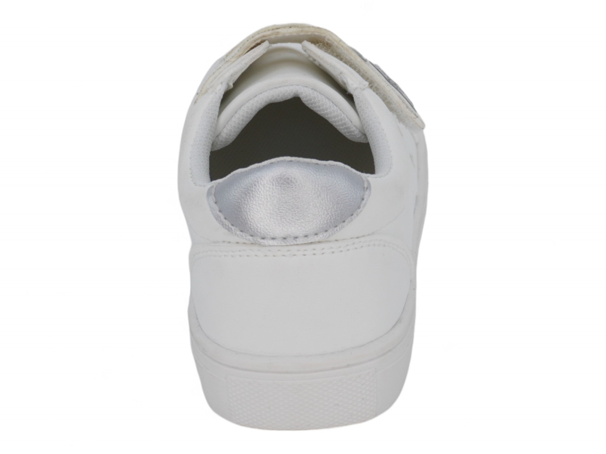 Girls White Velcro Heart Sneaker