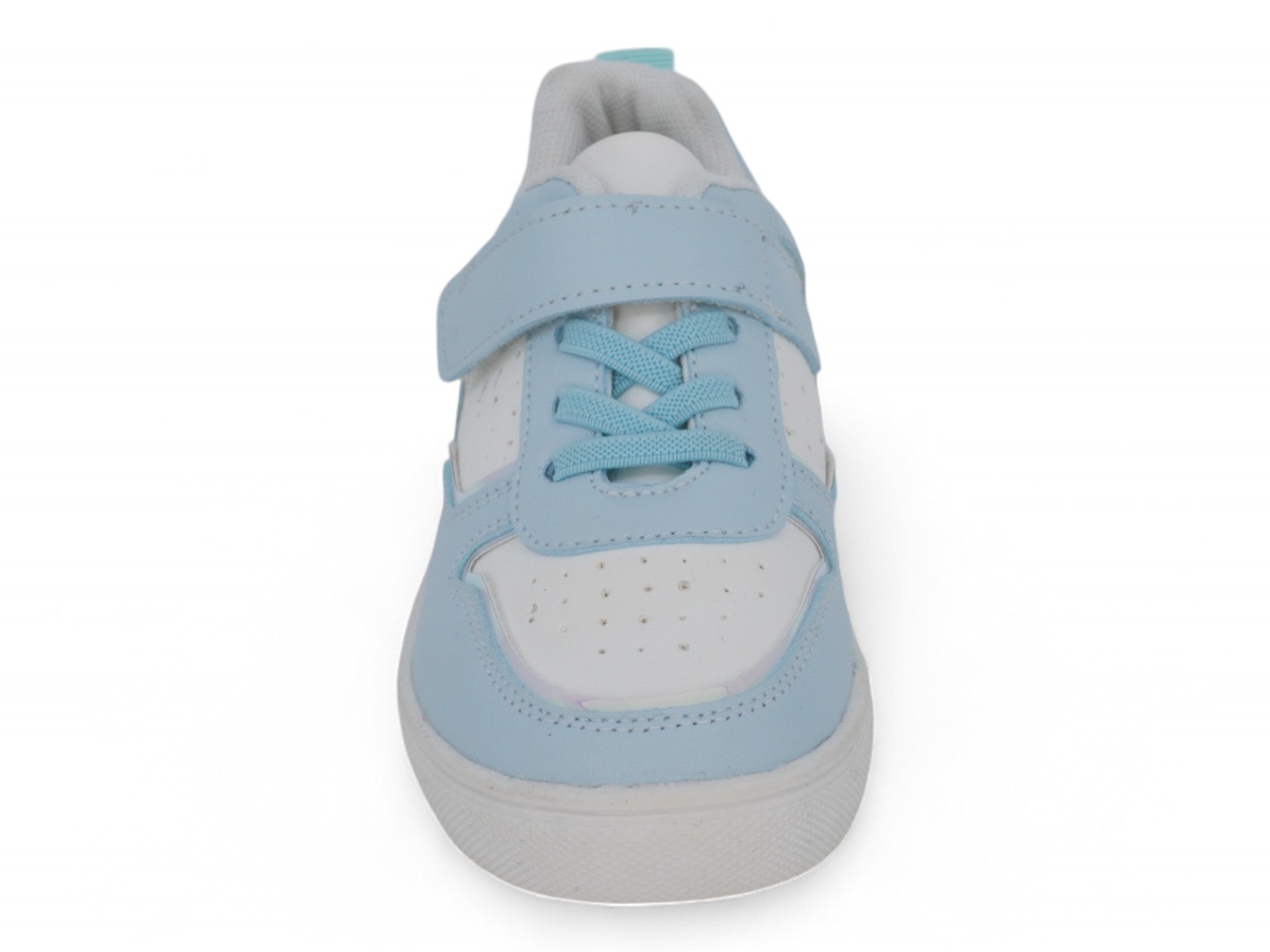 Toddler Blue & White Velcro Court Side Sneaker