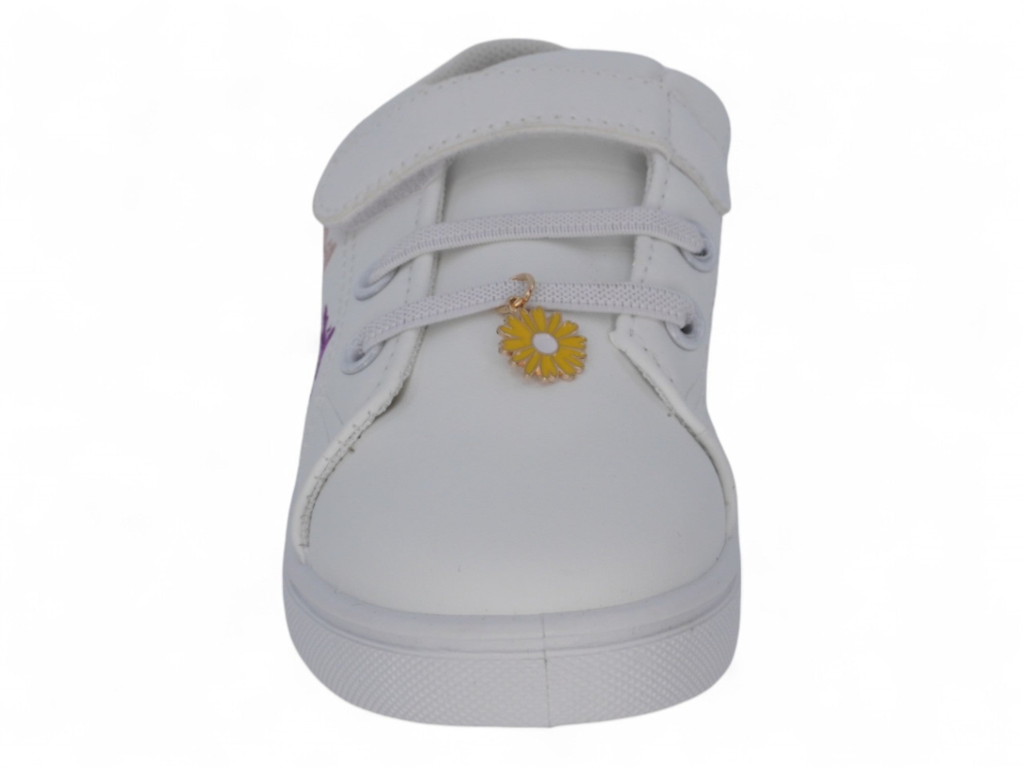 Toddler White Butterfly Embroidered Sneaker