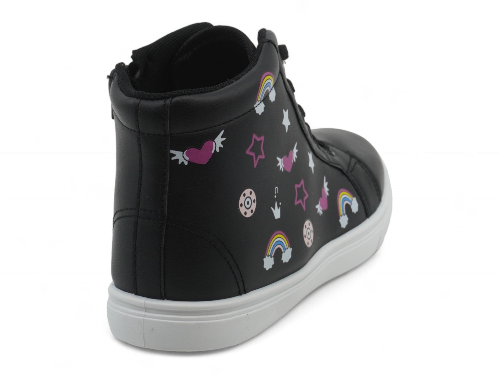 Girls Rainbow & Stars High Top Sneaker
