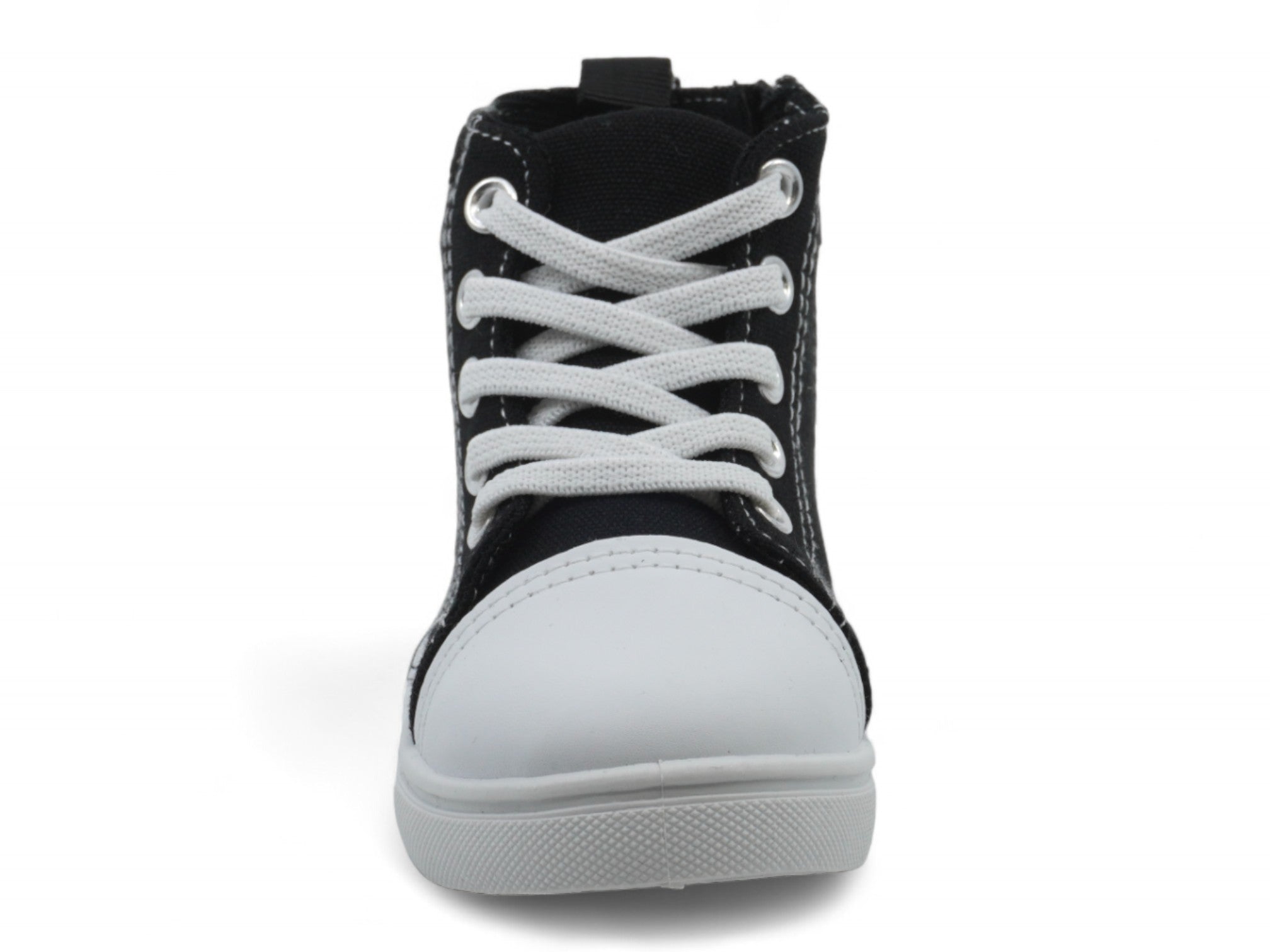 Girls Black Flower High Top Sneaker