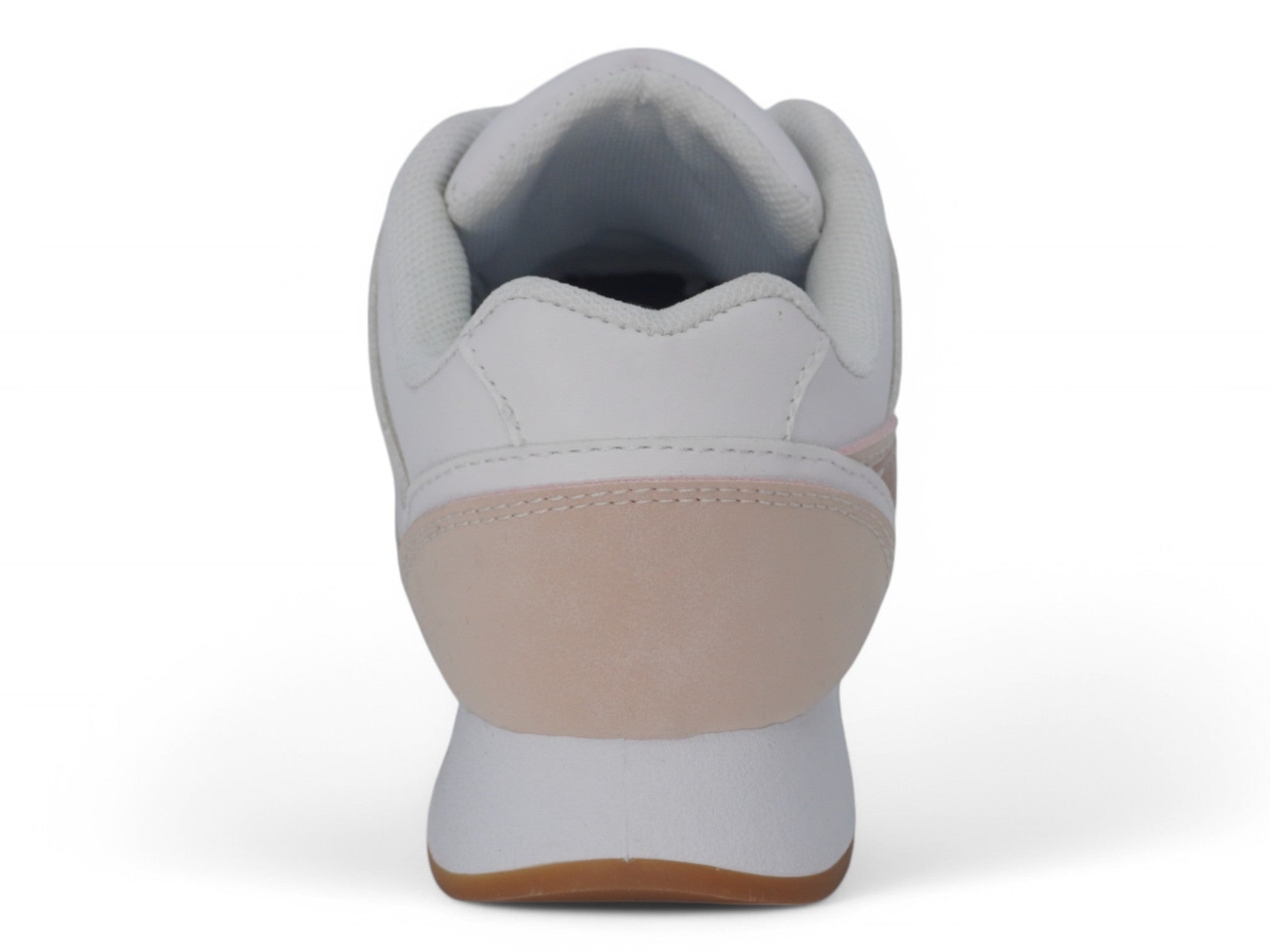 Girls White & Rose Gold Low Top Sneaker