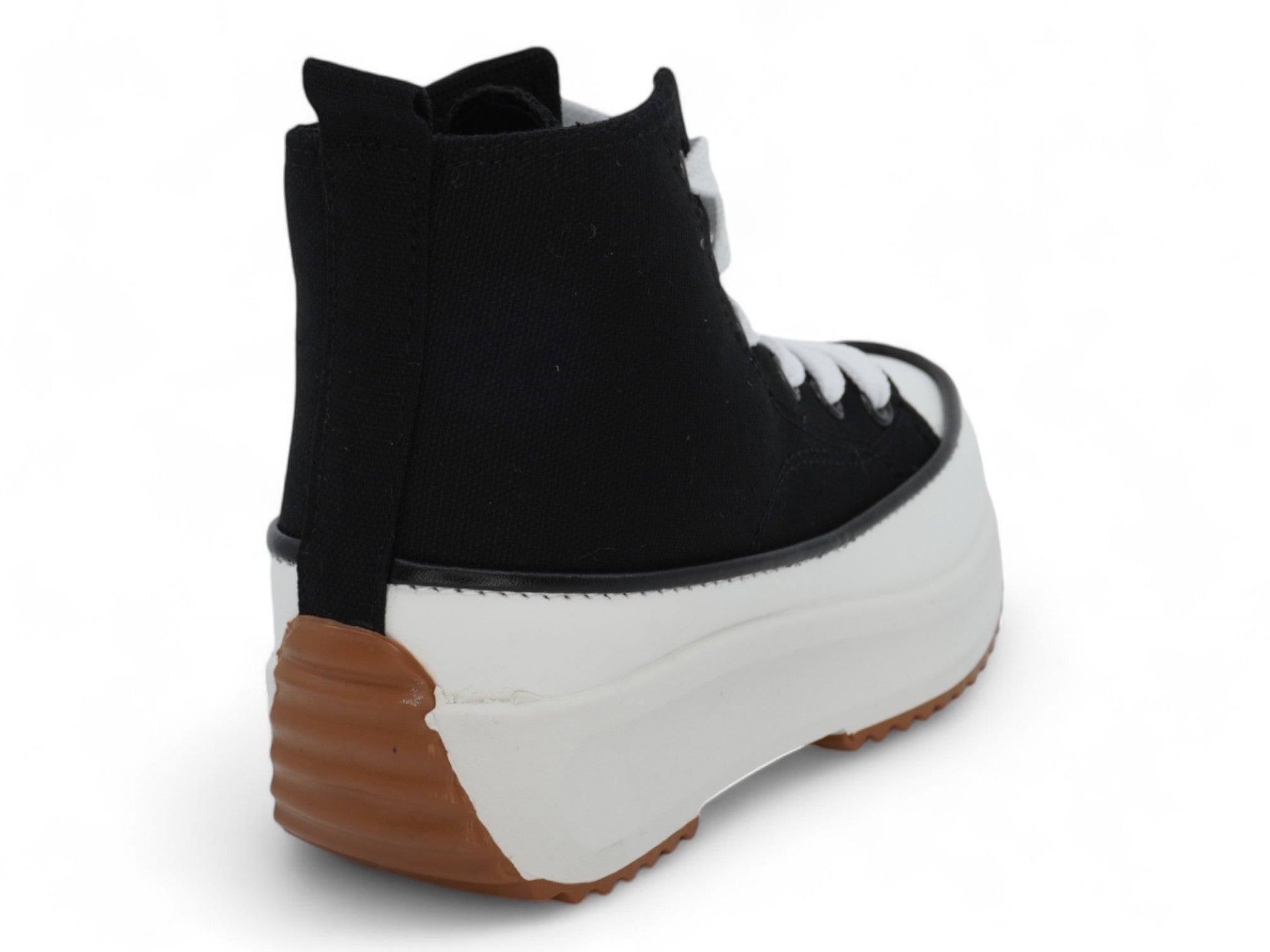Girls Black Canvas High Top Sneaker