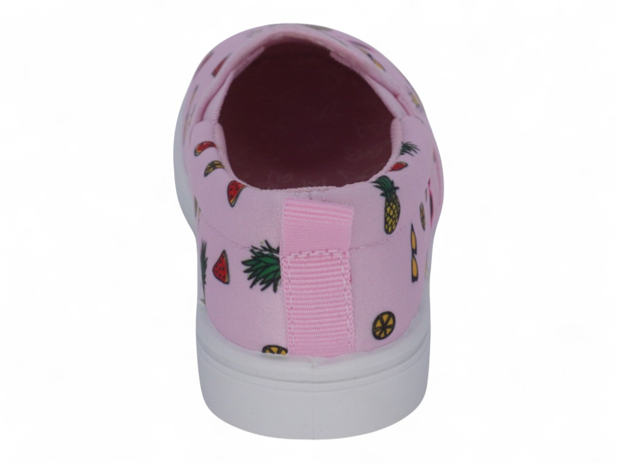 Girls Pink Summer Print Slip On
