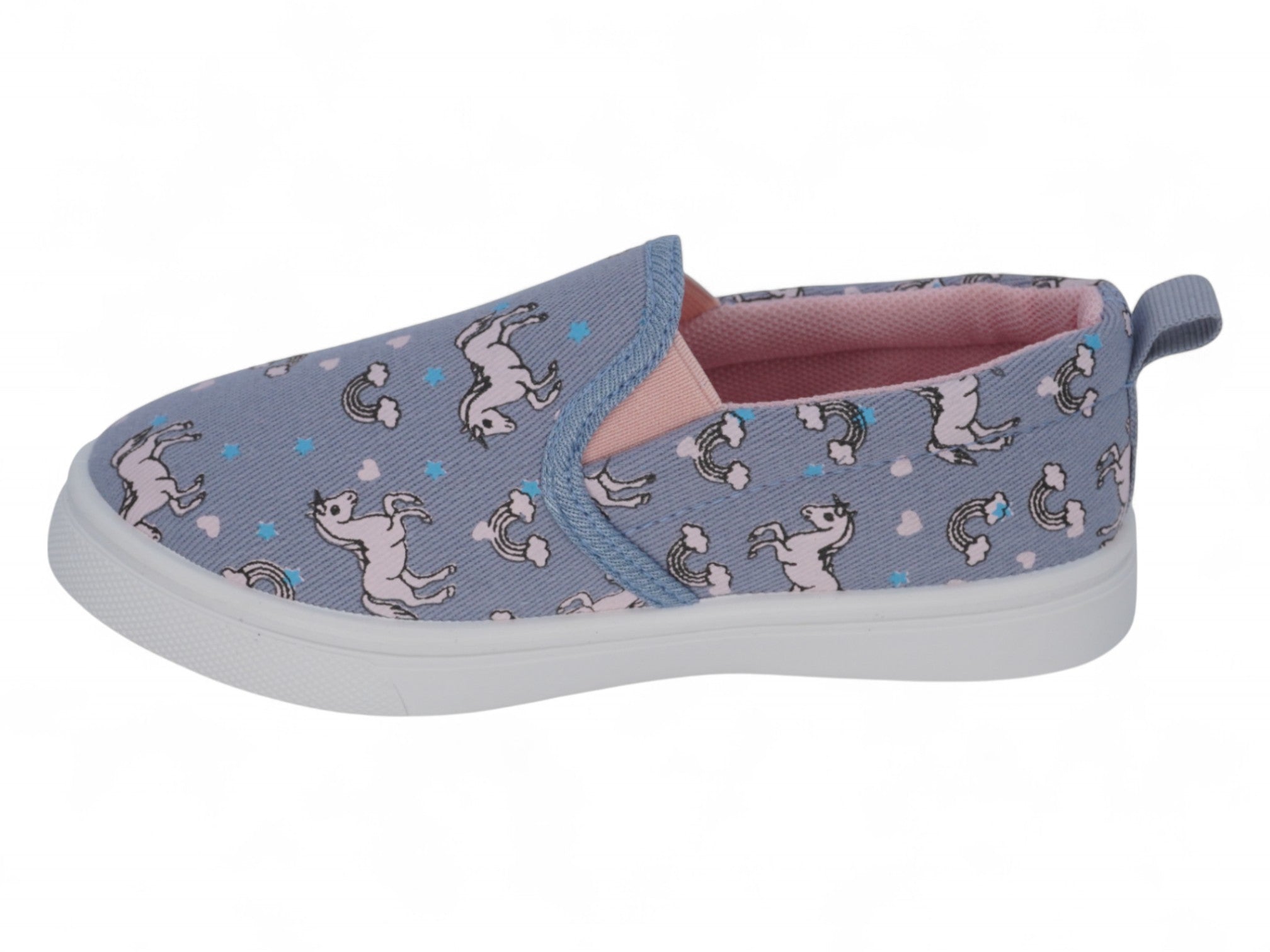 Girls' Blue Unicorn Slip On