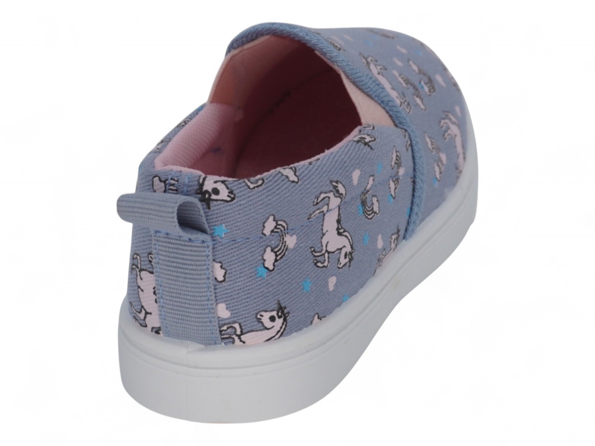 Girls' Blue Unicorn Slip On