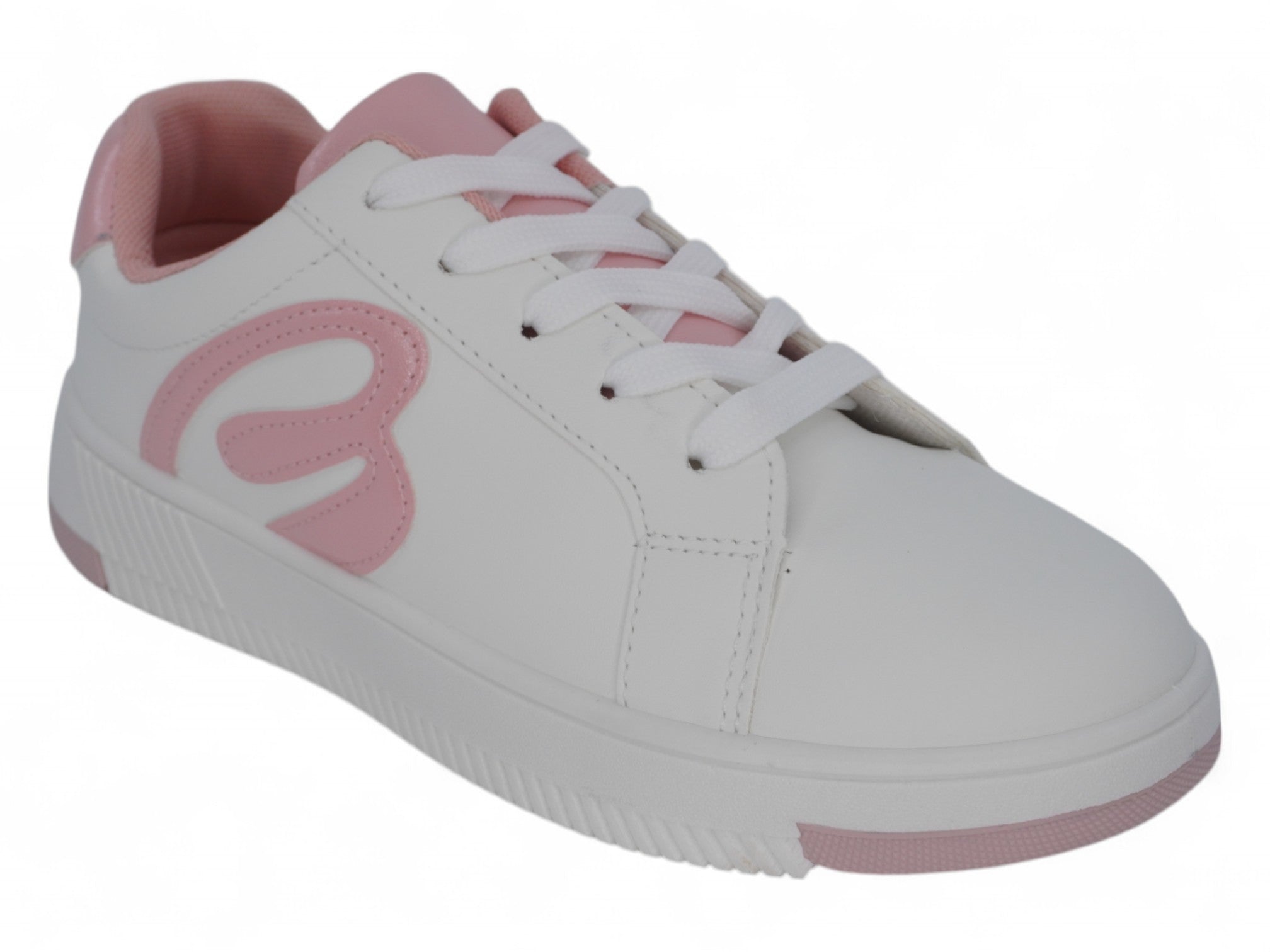 Girls' Pink B Low Top Sneaker