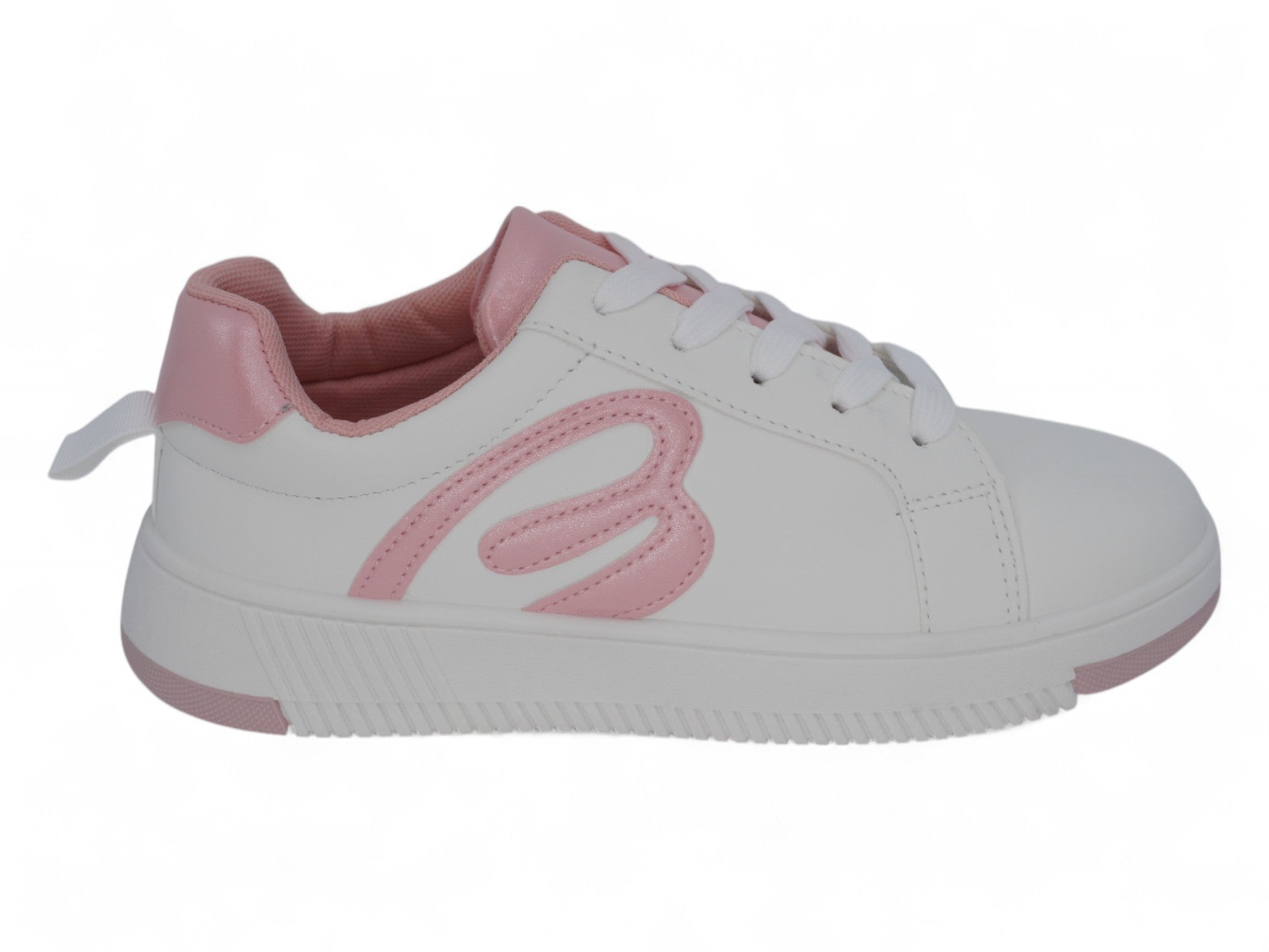 Girls' Pink B Low Top Sneaker