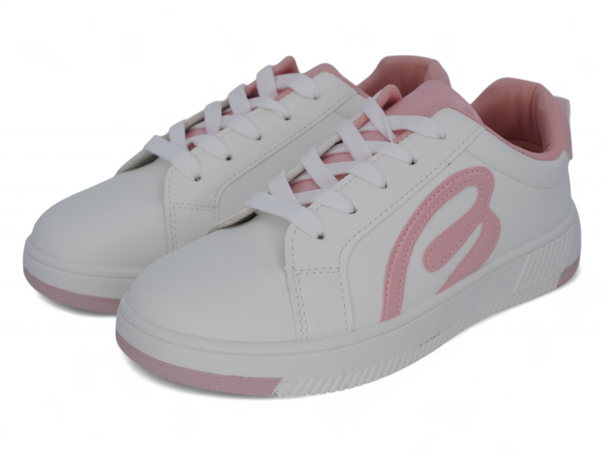 Girls' Pink B Low Top Sneaker