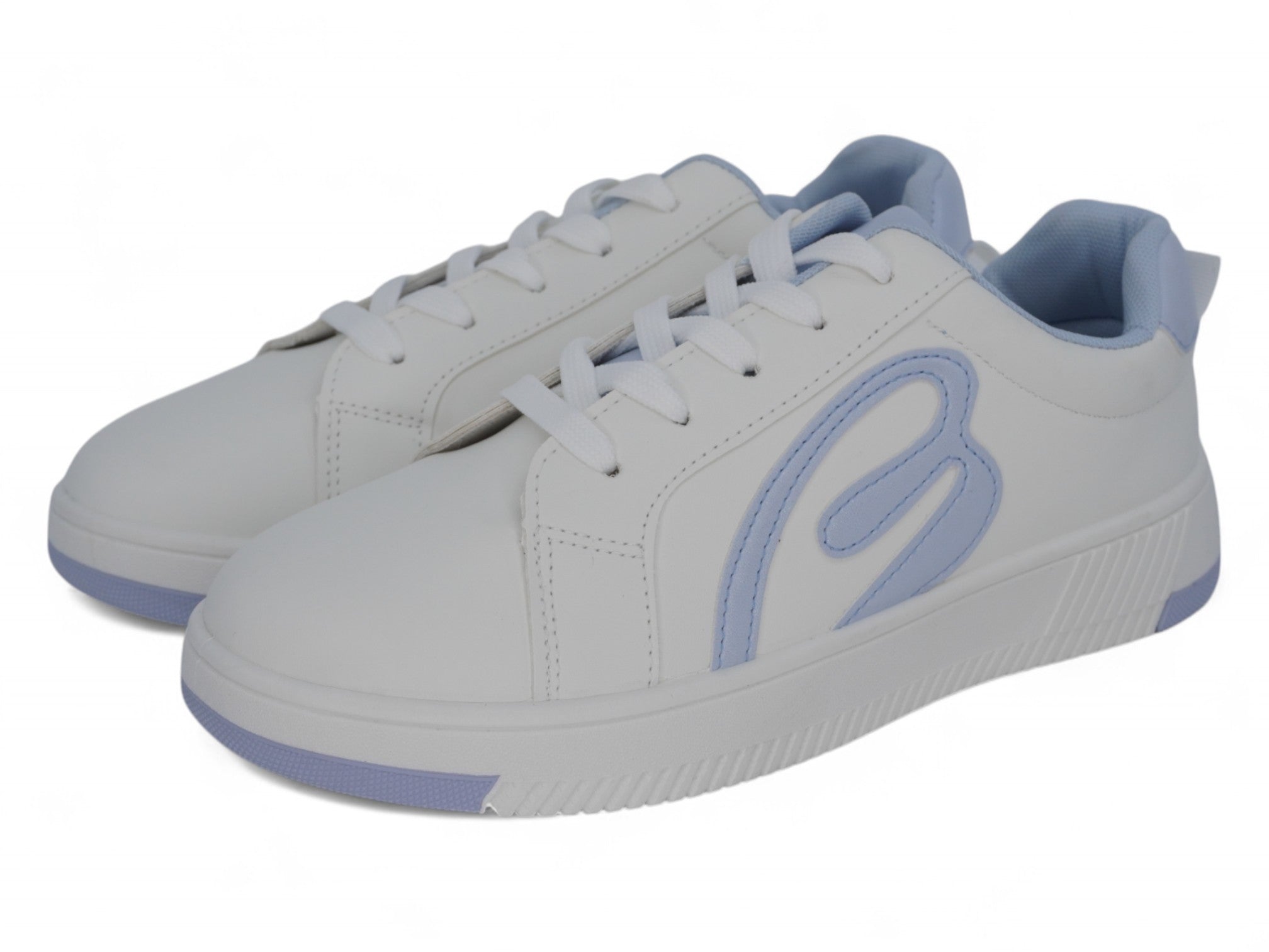 Girls' Blue B Low Top Court Sneaker