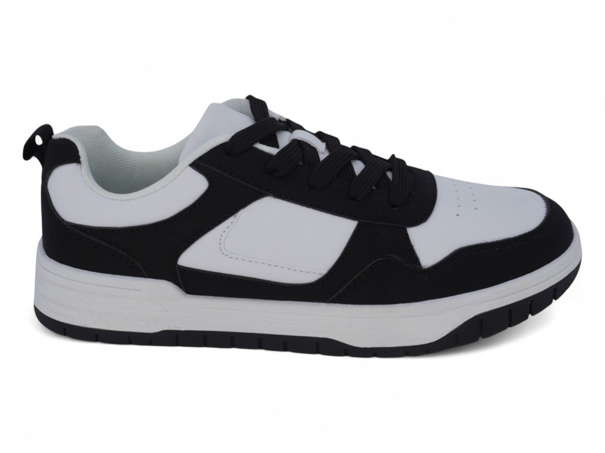 Girls' Black & White Court Sneaker
