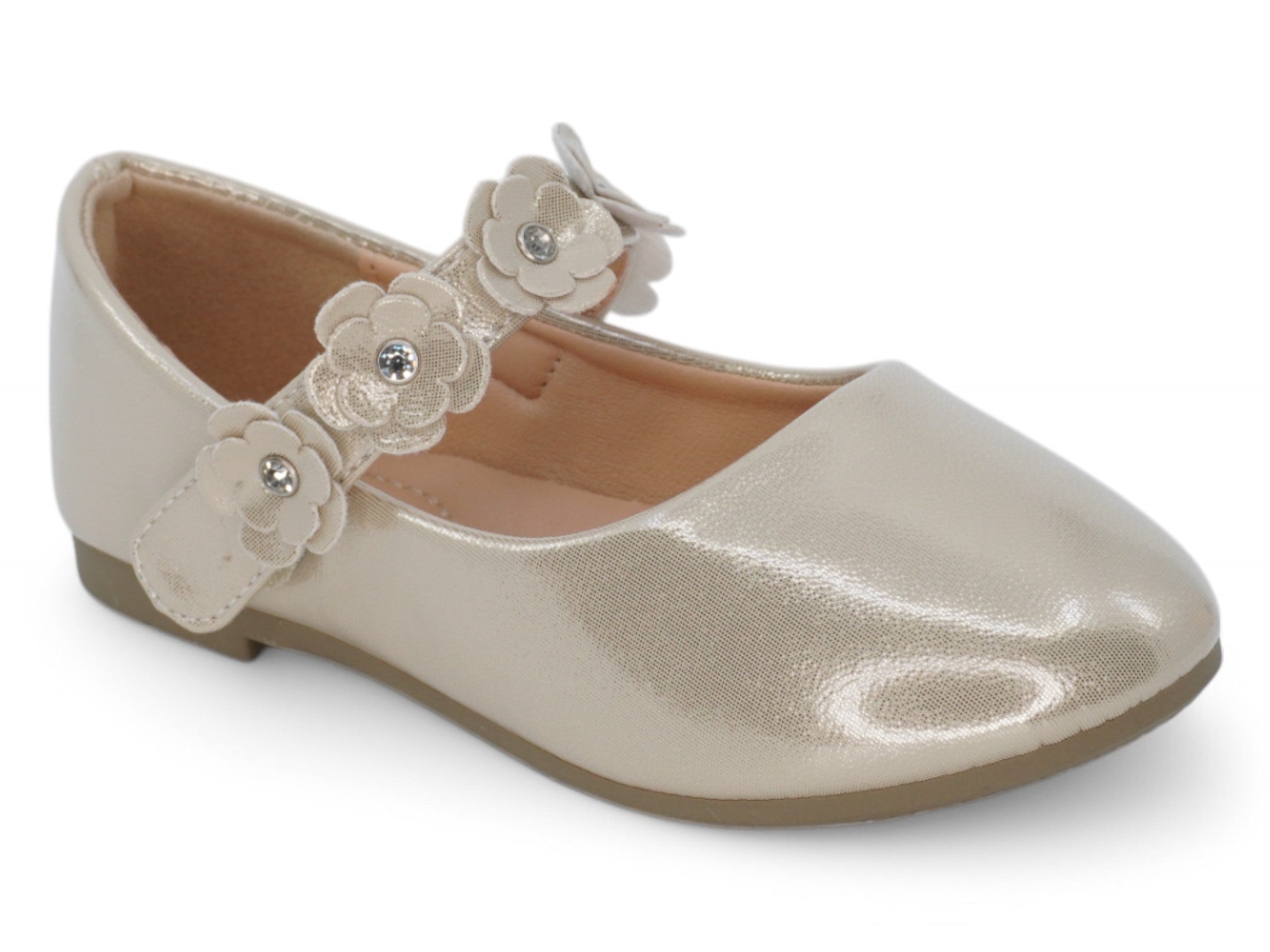 Toddler Champagne Gia Flat