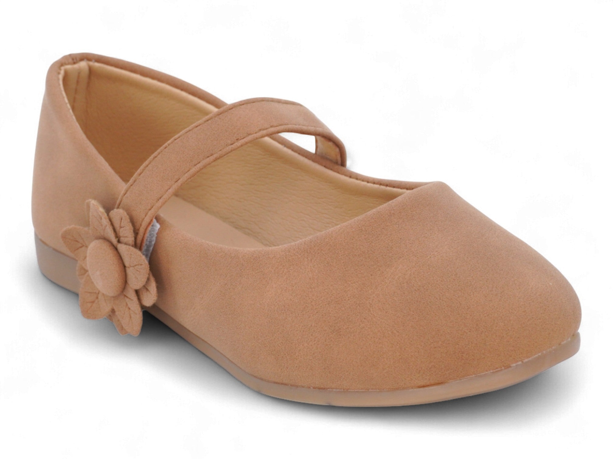 Girls' Tan Aya Flat