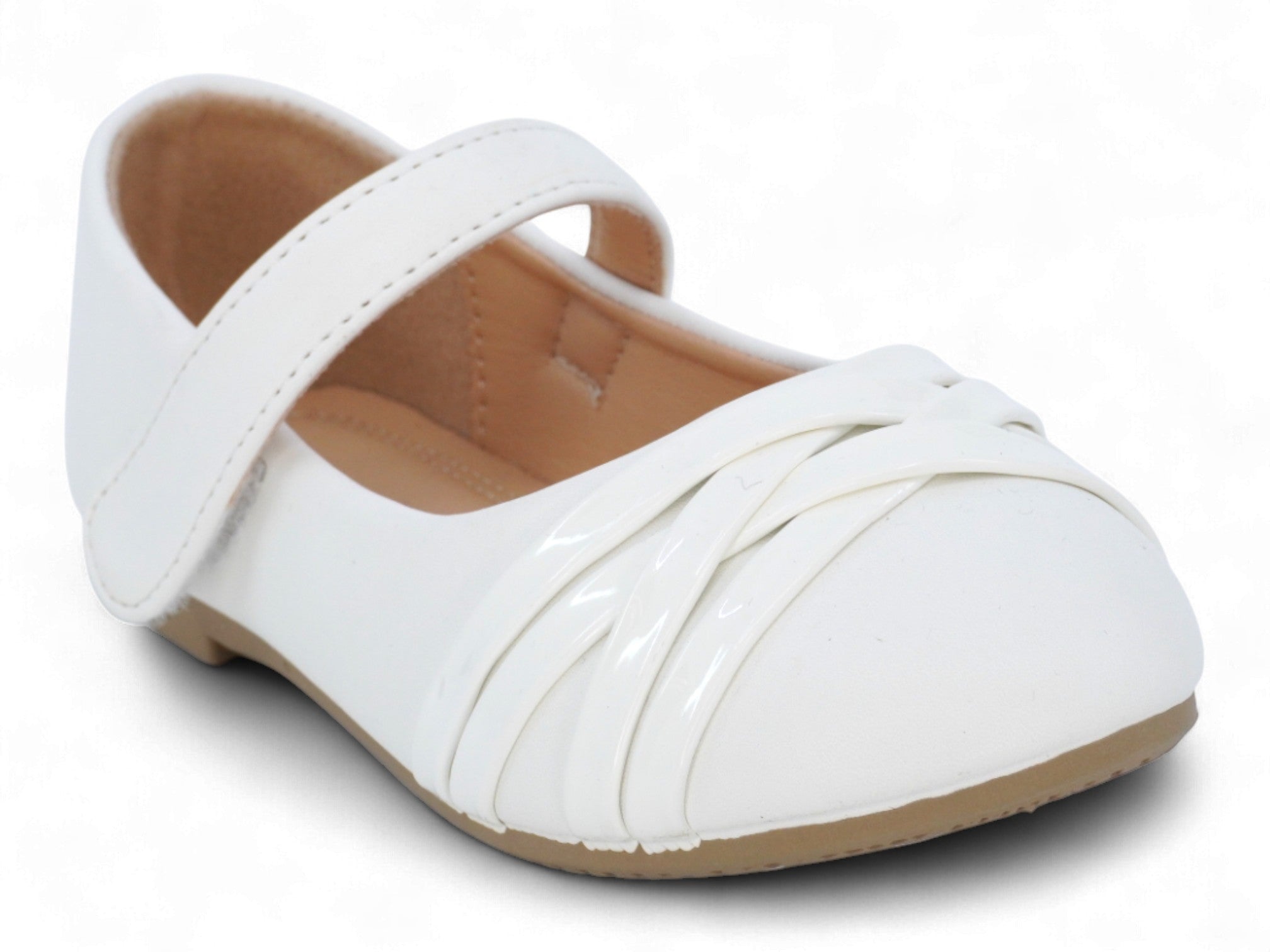 Girls' White Adina Flat