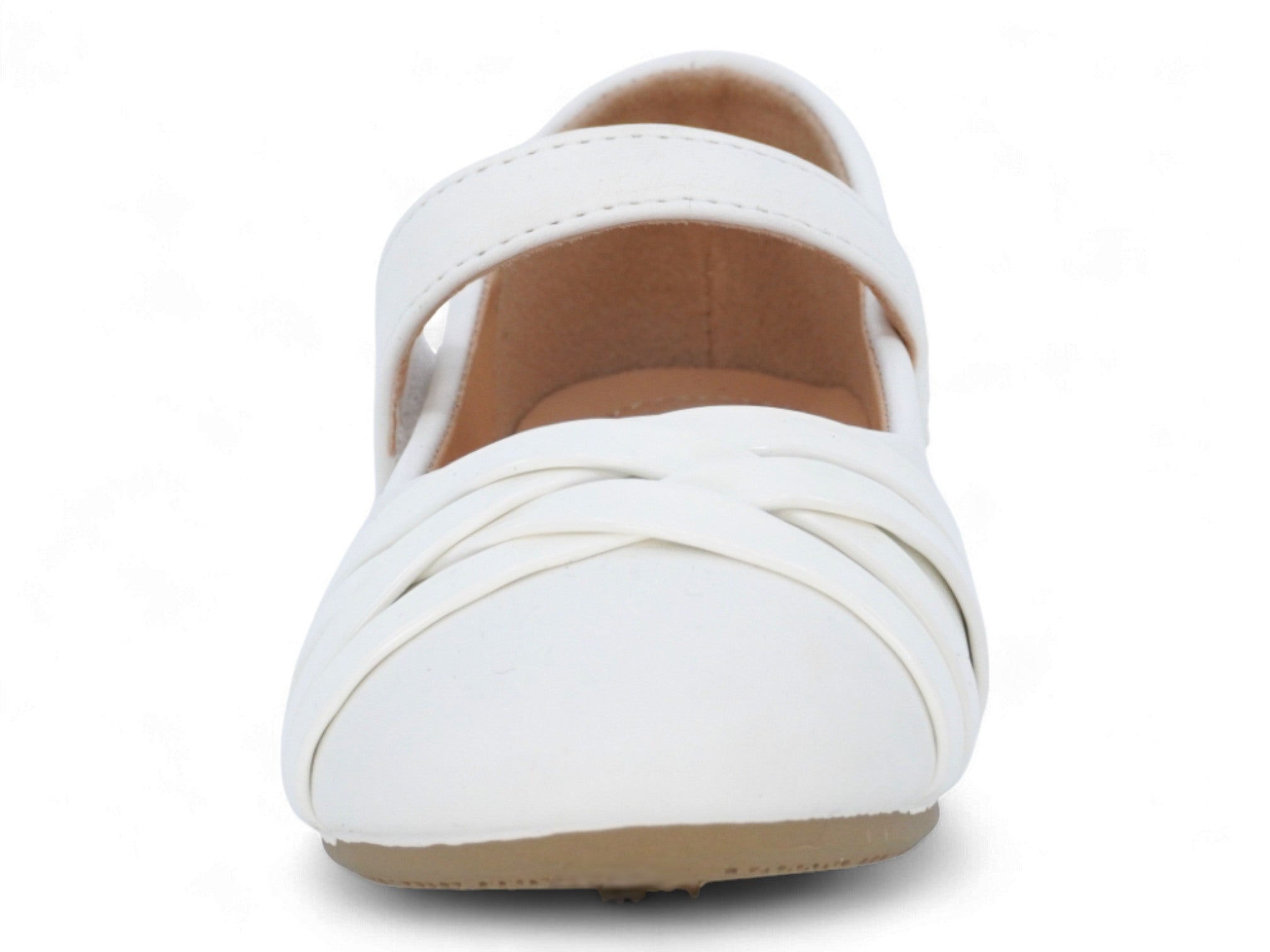 Girls' White Adina Flat
