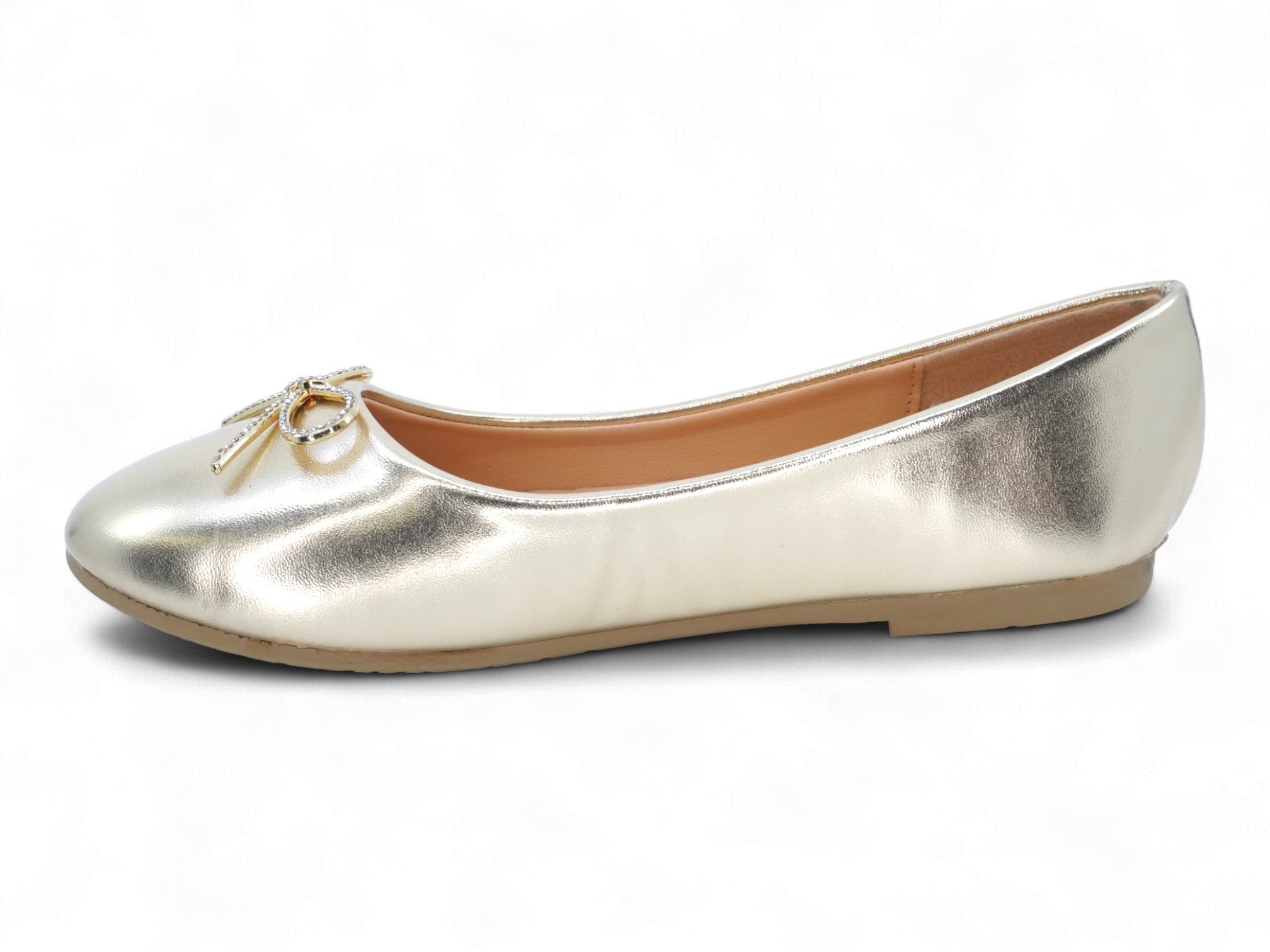 Girls' Gold Kim Flat
