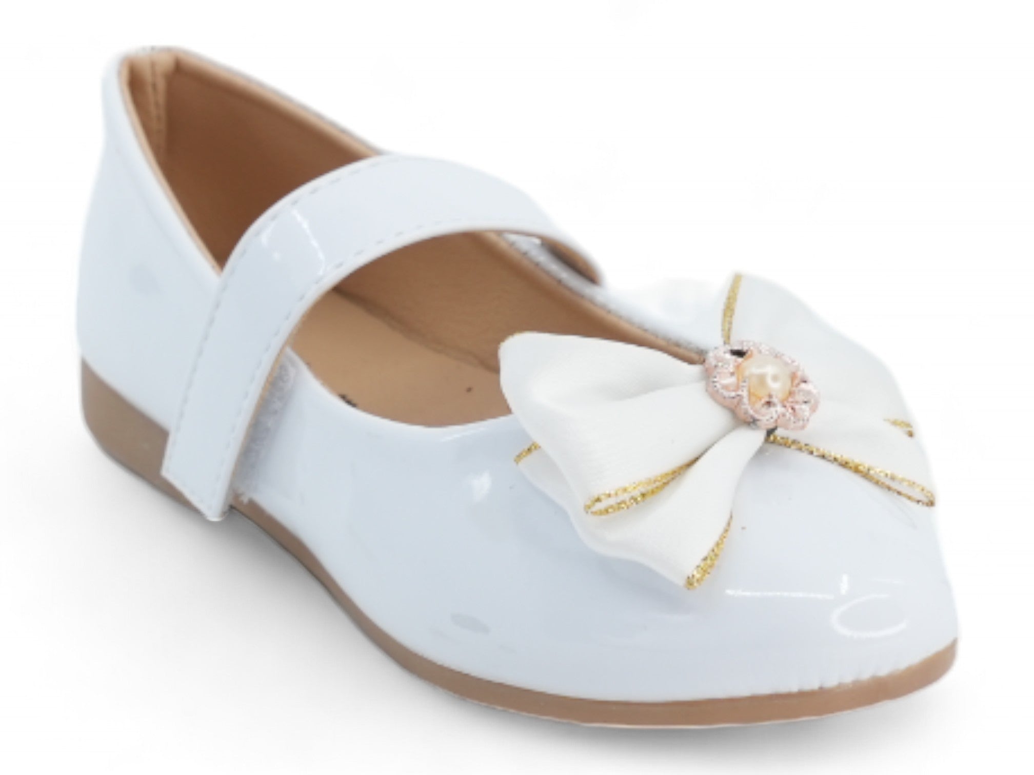 Girls White Lilliana Flat
