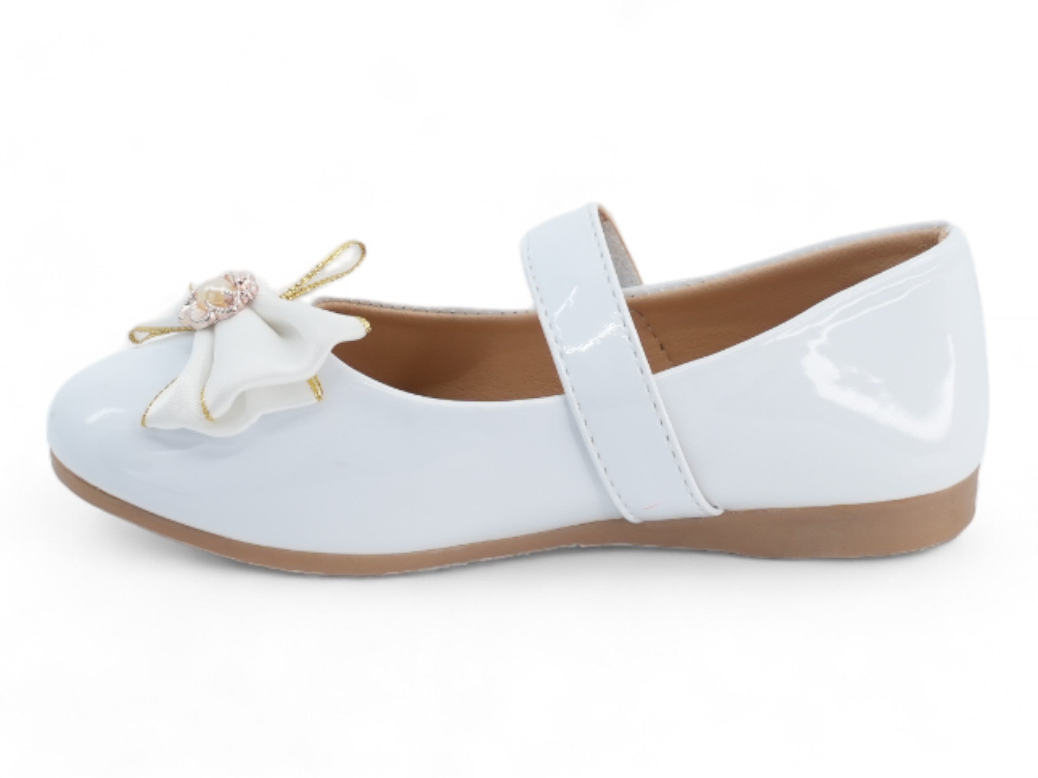 Girls White Lilliana Flat